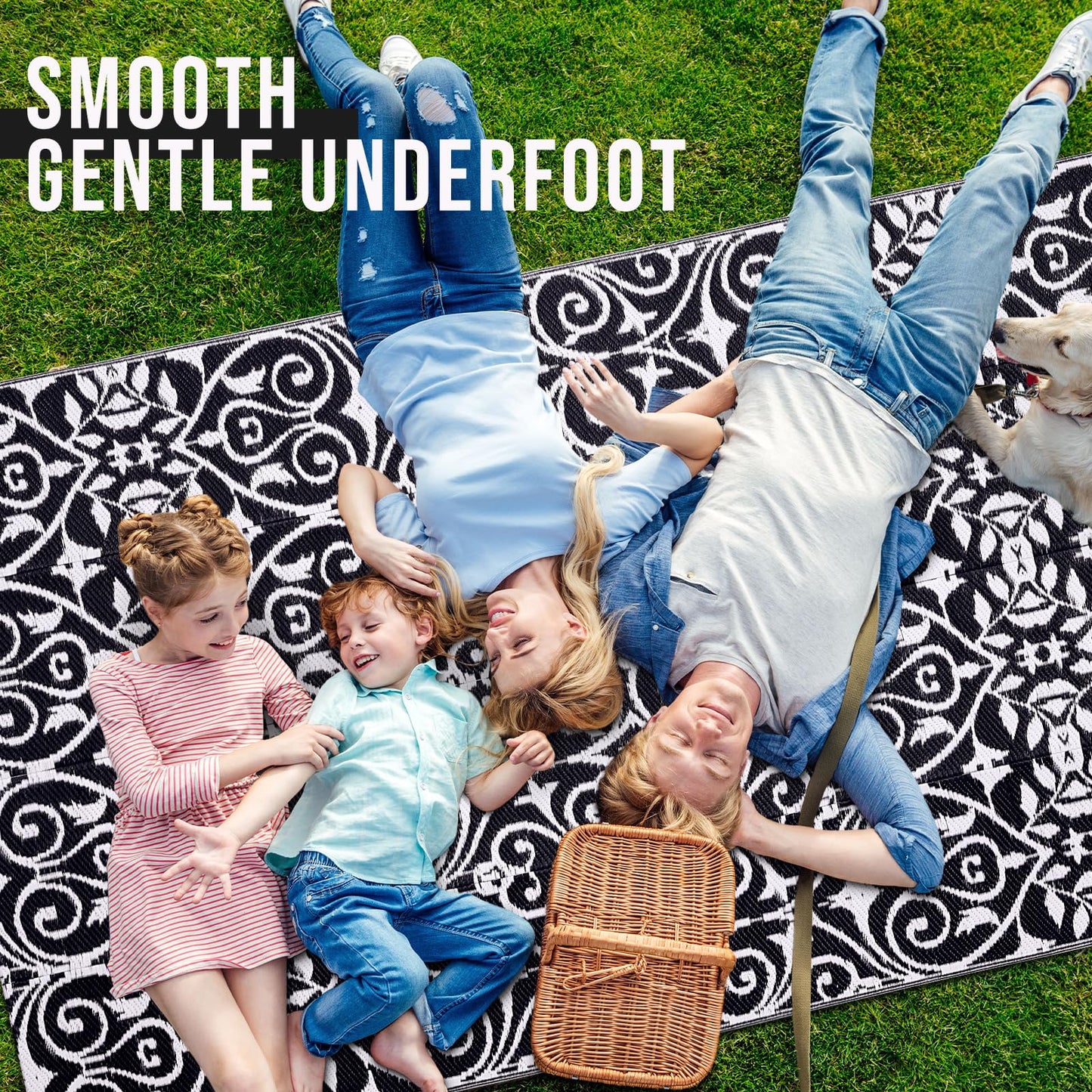 5x8 Outdoor Waterproof Rug for Patio & Deck