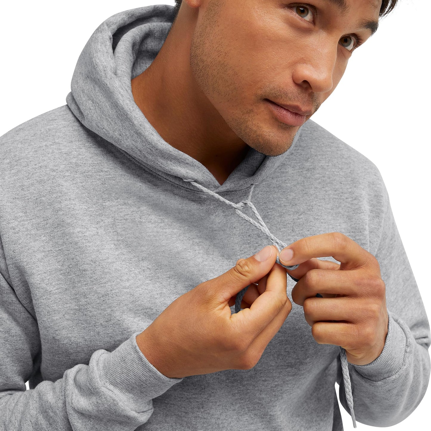 Hanes EcoSmart Men's Hooded Sweatshirt, Light Steel
