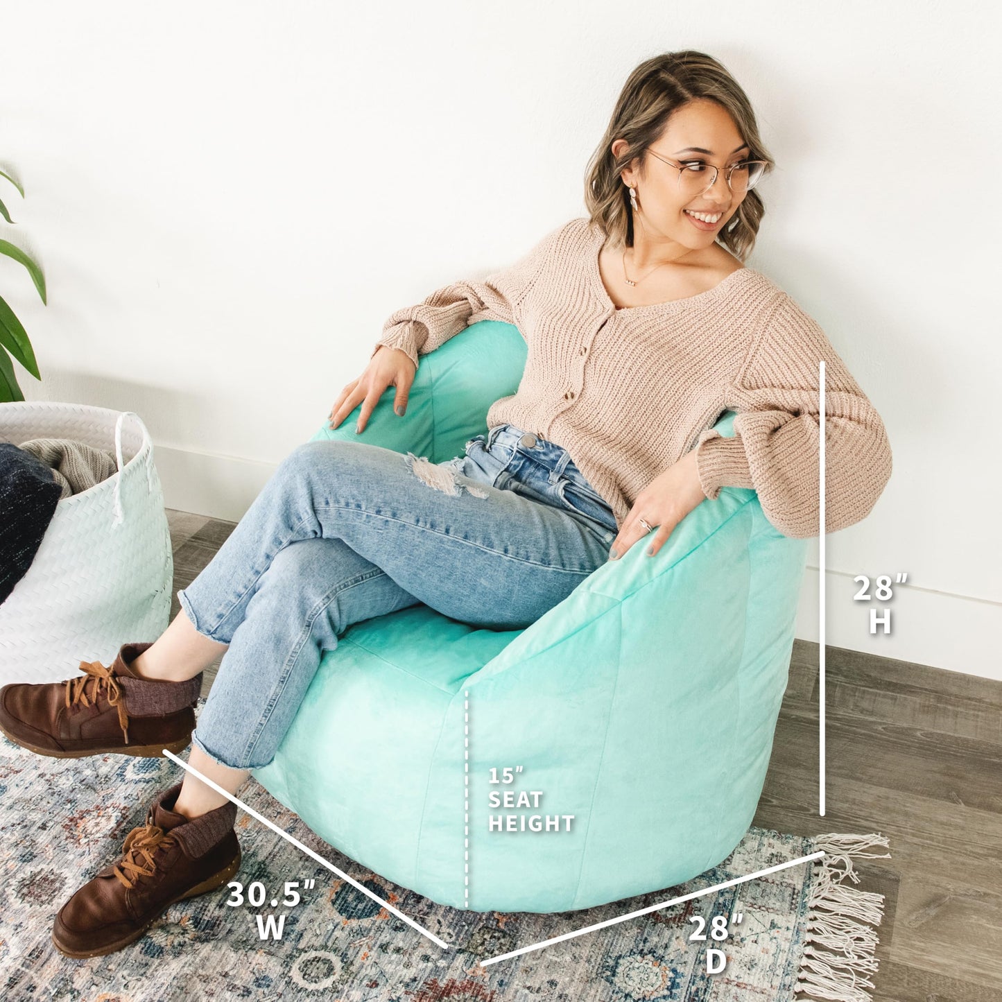 Big Joe Milano Beanbag Chair for Comfort