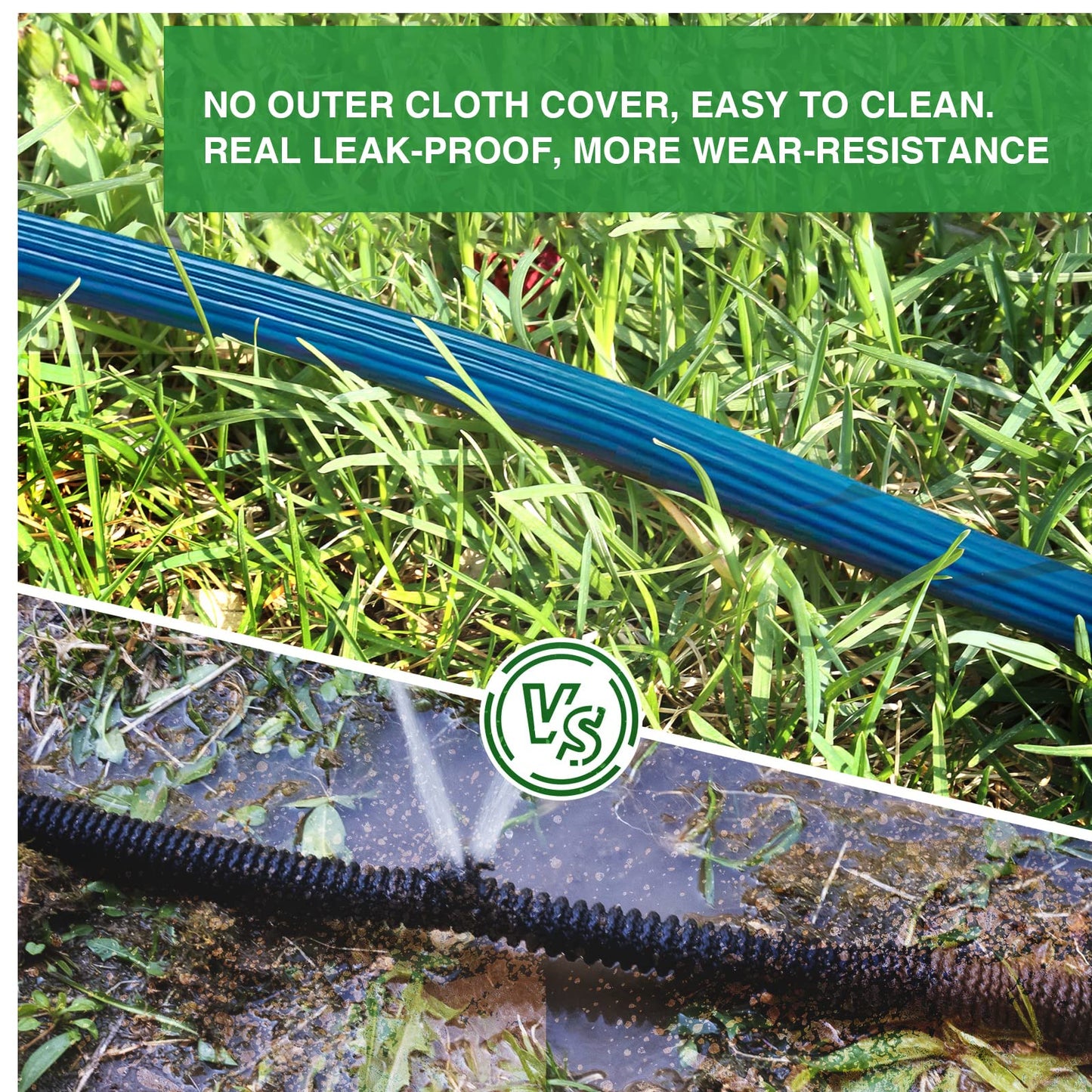 100ft Lefree Leak-Proof Garden Hose with Nozzle