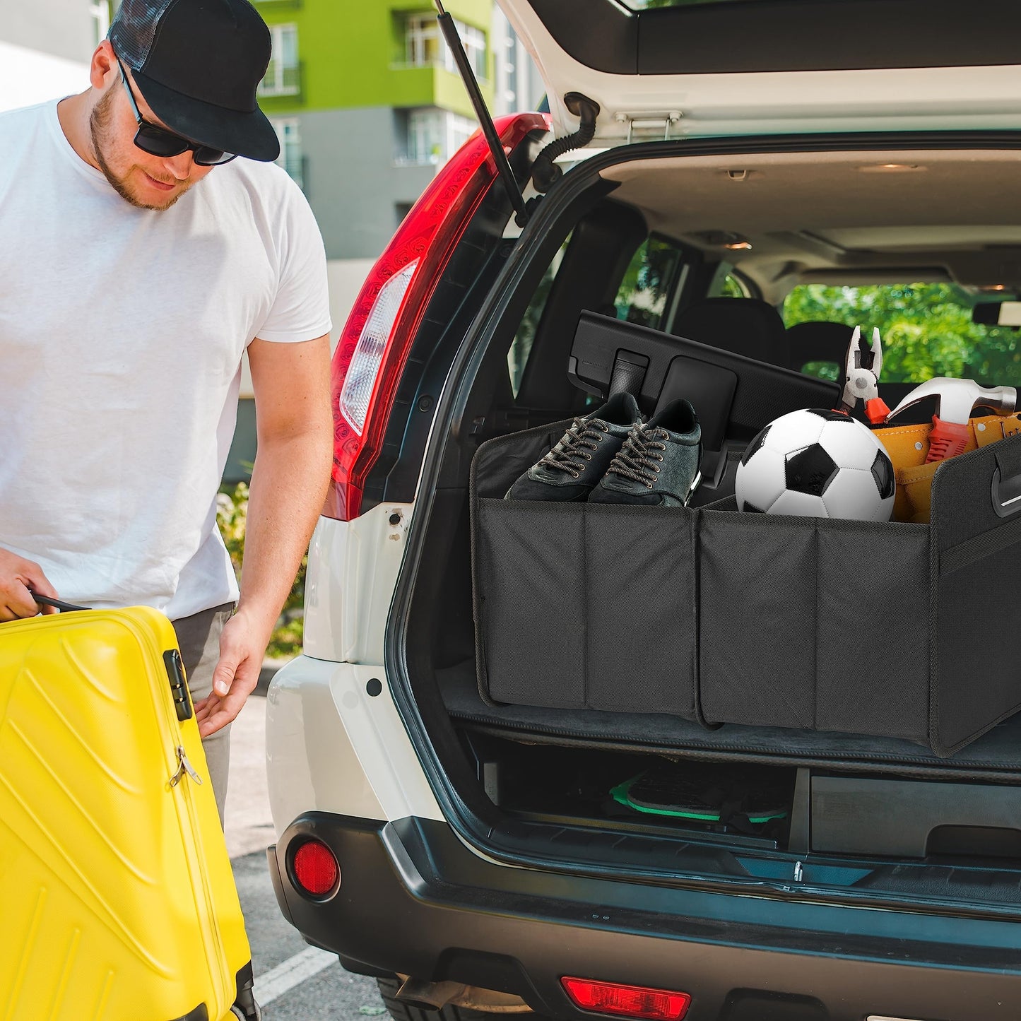 Car Trunk Organizer by Simple Deluxe, 2 Compartments