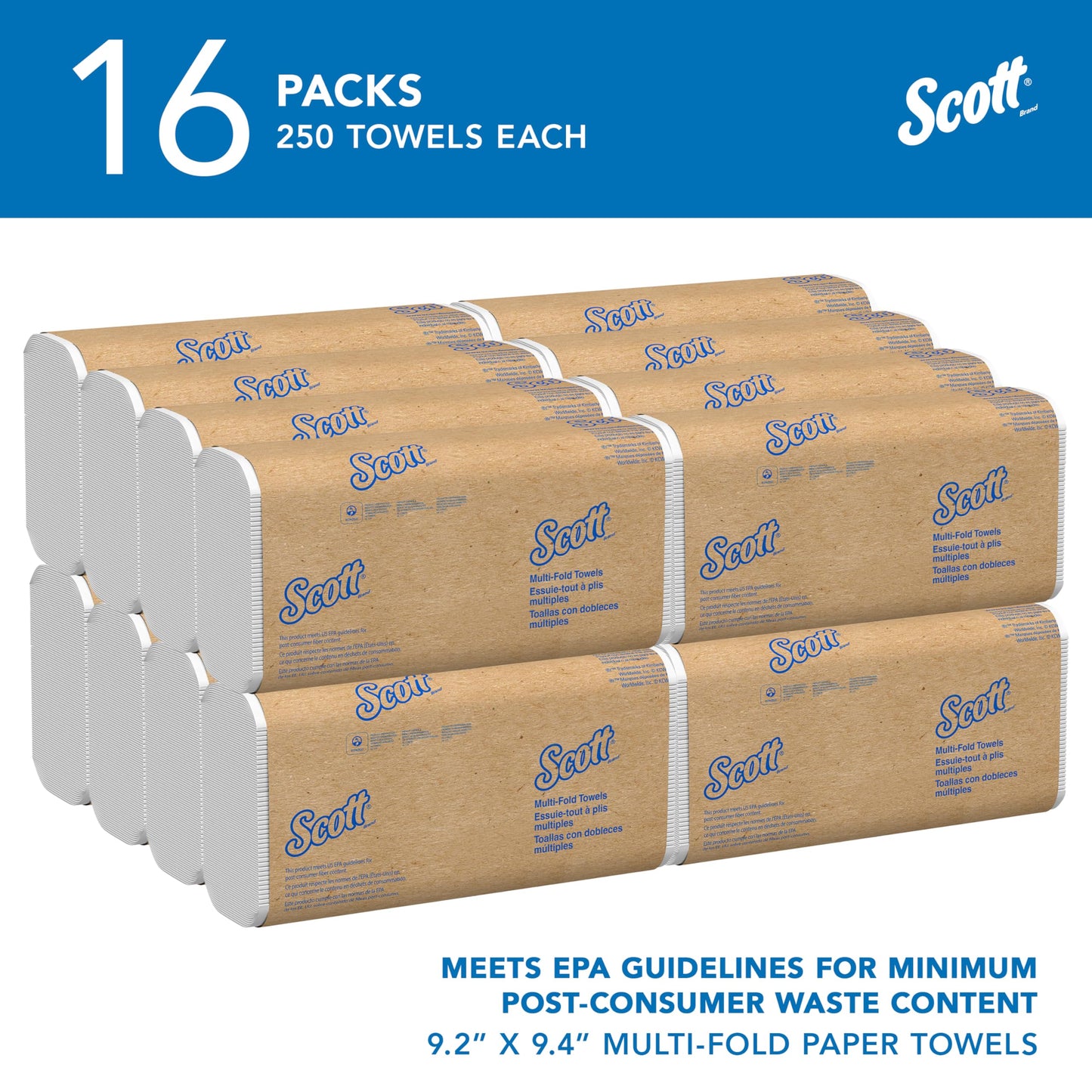 Scott Professional Multifold Paper Towels - 4000 Sheets
