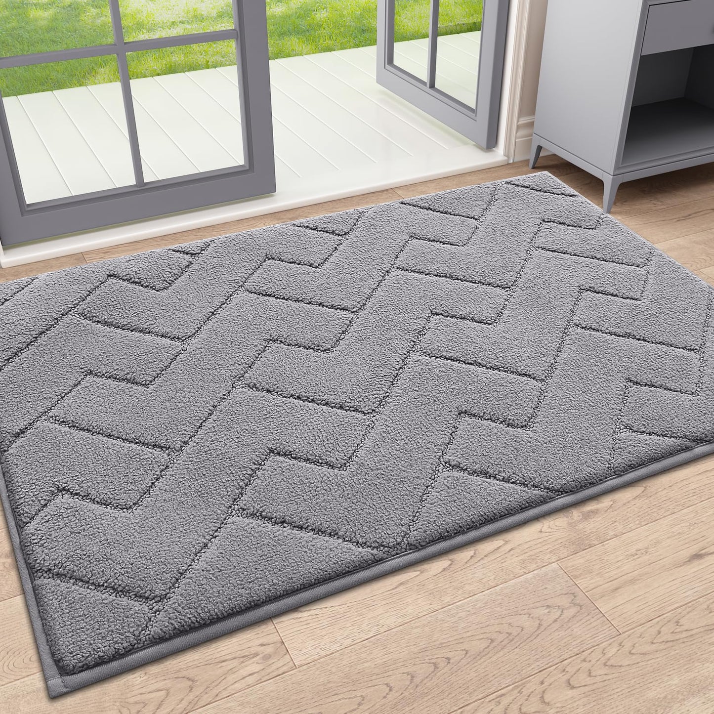 Indoor Door Mat, Dirt Resistant, Non-Slip Rubber