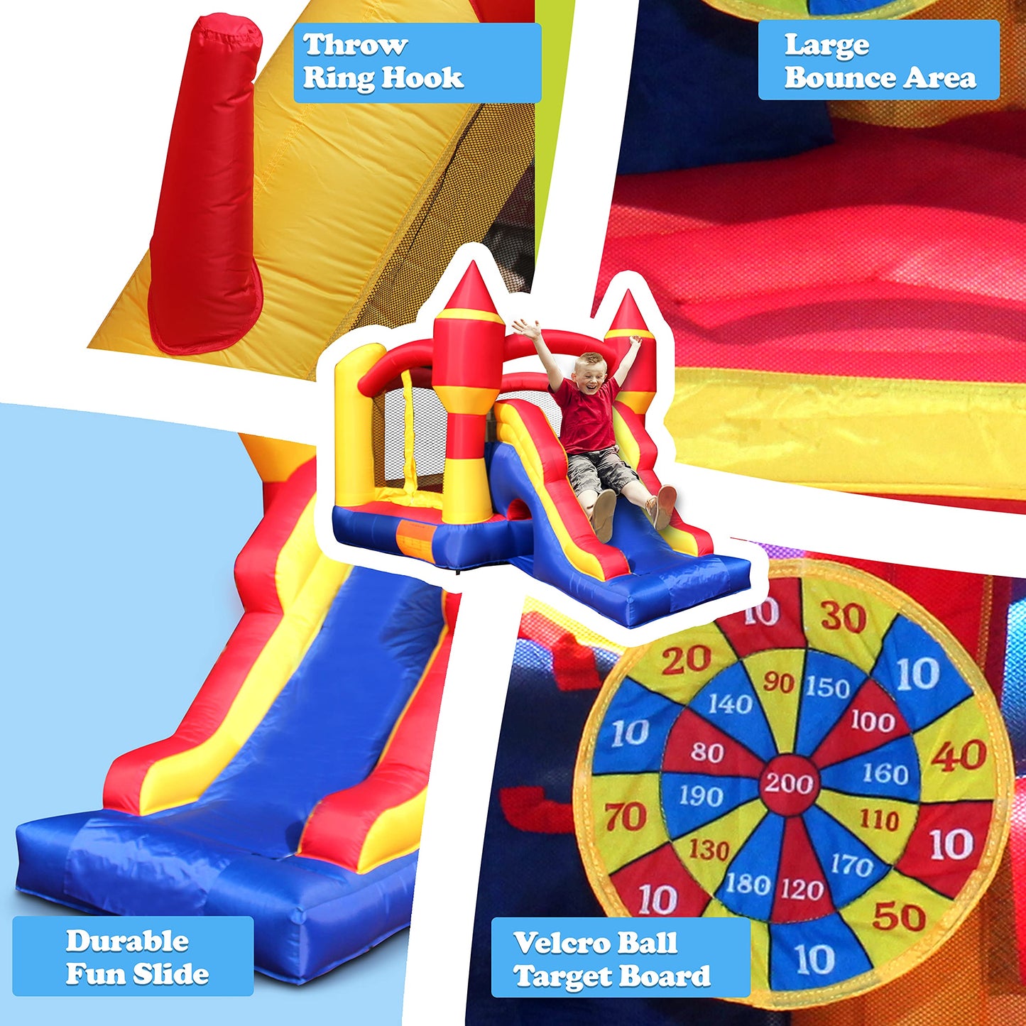 SereneLife Inflatable Bounce House with Slide