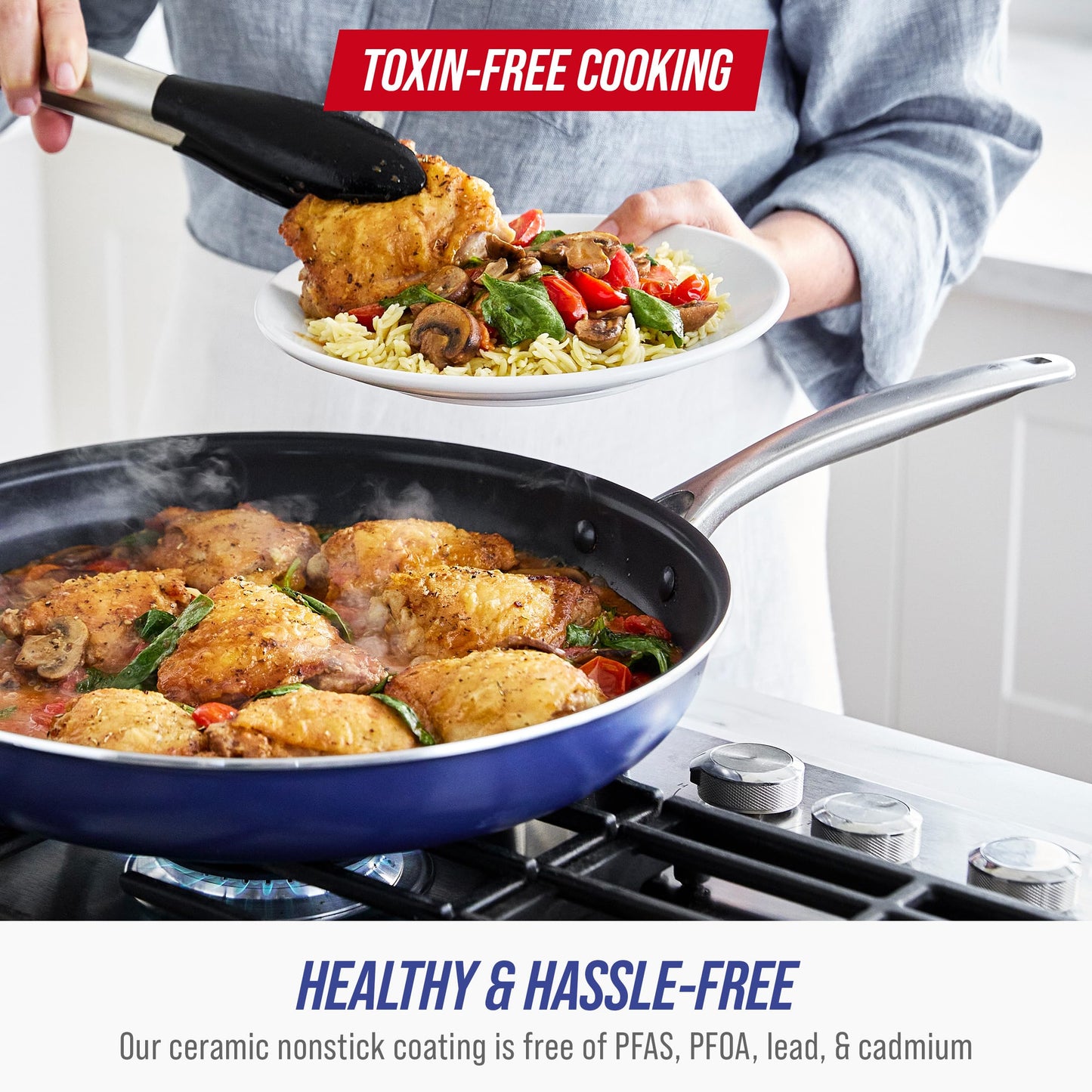 Blue Diamond 10-Piece Nonstick Cookware Set