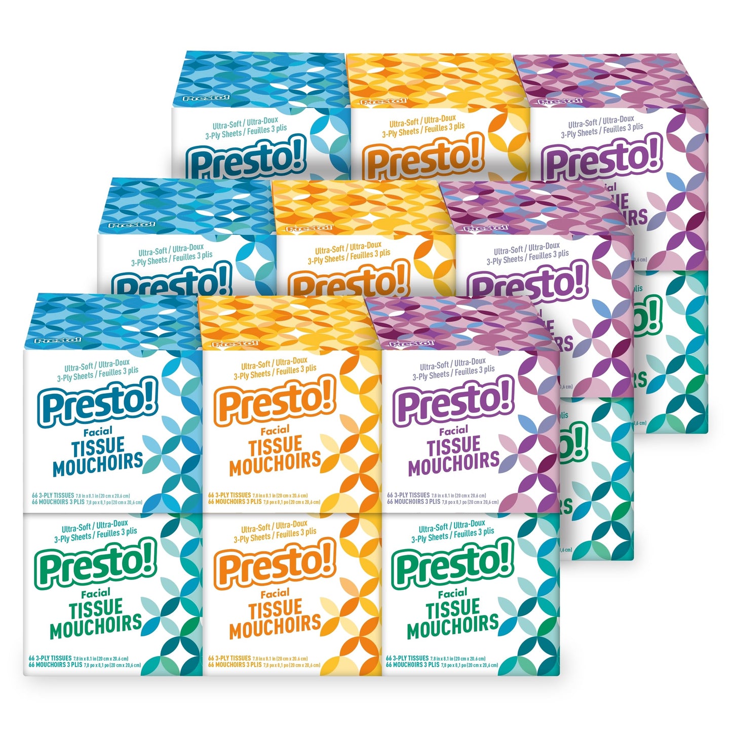1188 Count Presto! Ultra-Soft Facial Tissues