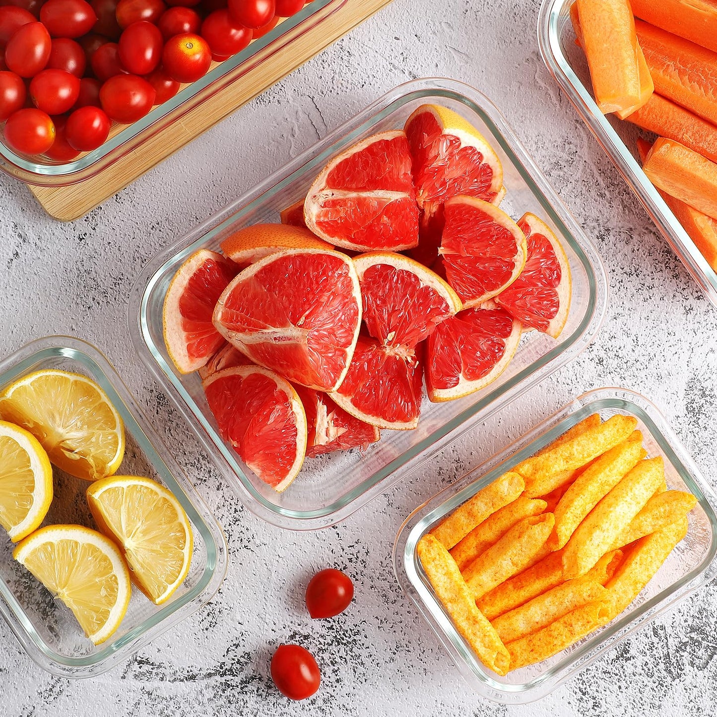 10 Pack Glass Meal Prep Containers with Lids