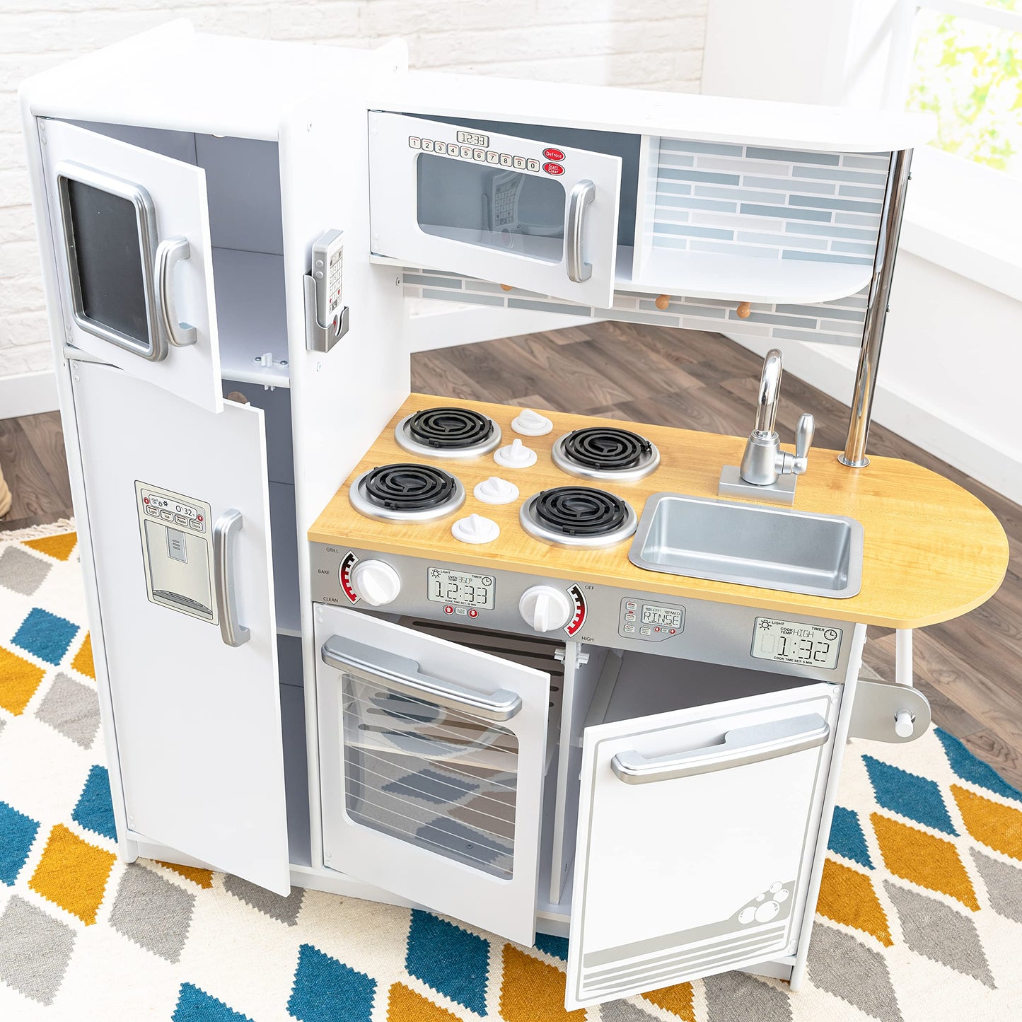 KidKraft White Wooden Play Kitchen with Accessories