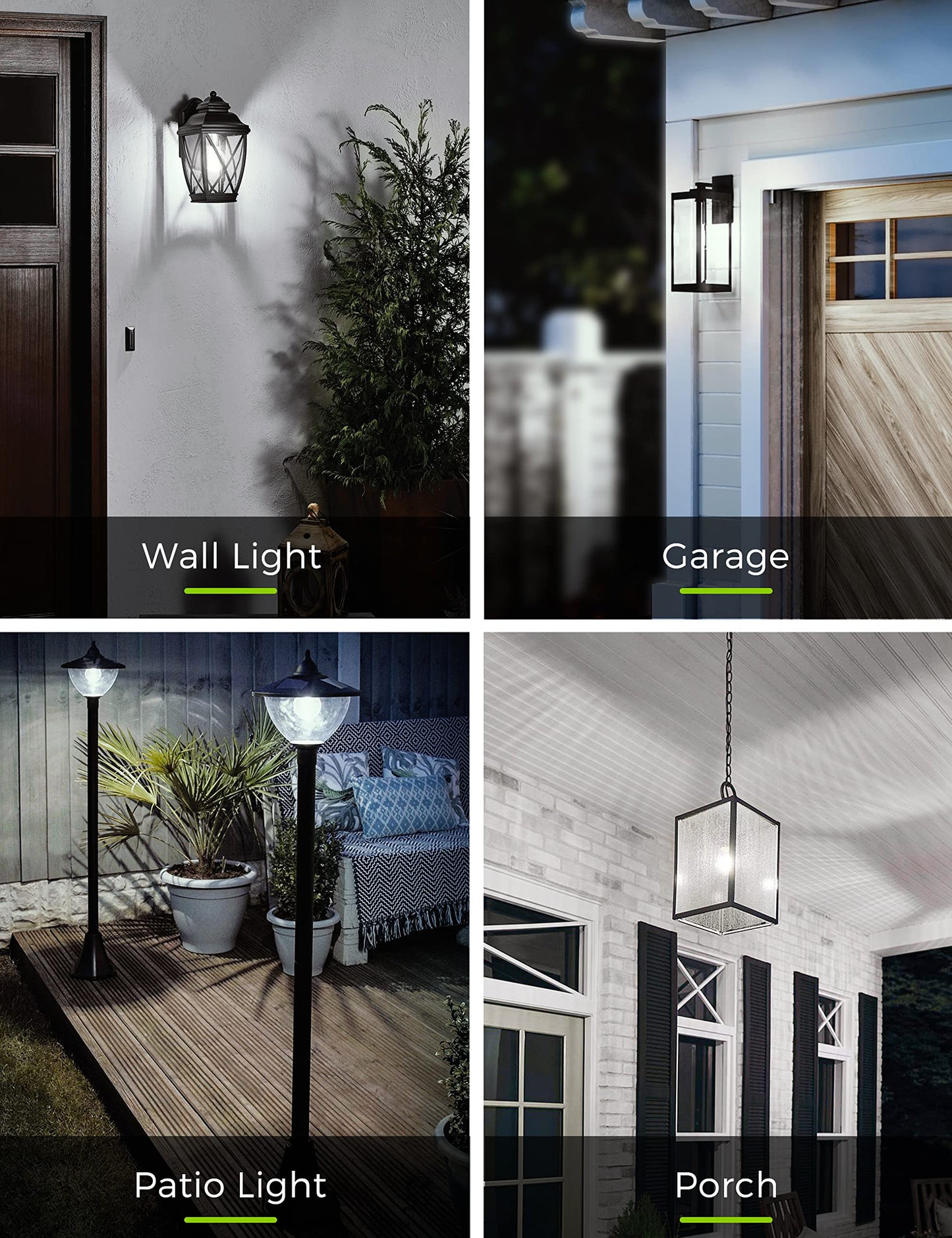 LED Dusk to Dawn Light Bulbs, 5000K, 4 Pack