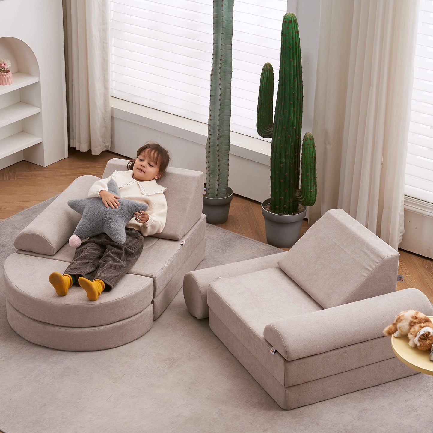 14PCS Kids Modular Play Couch Set