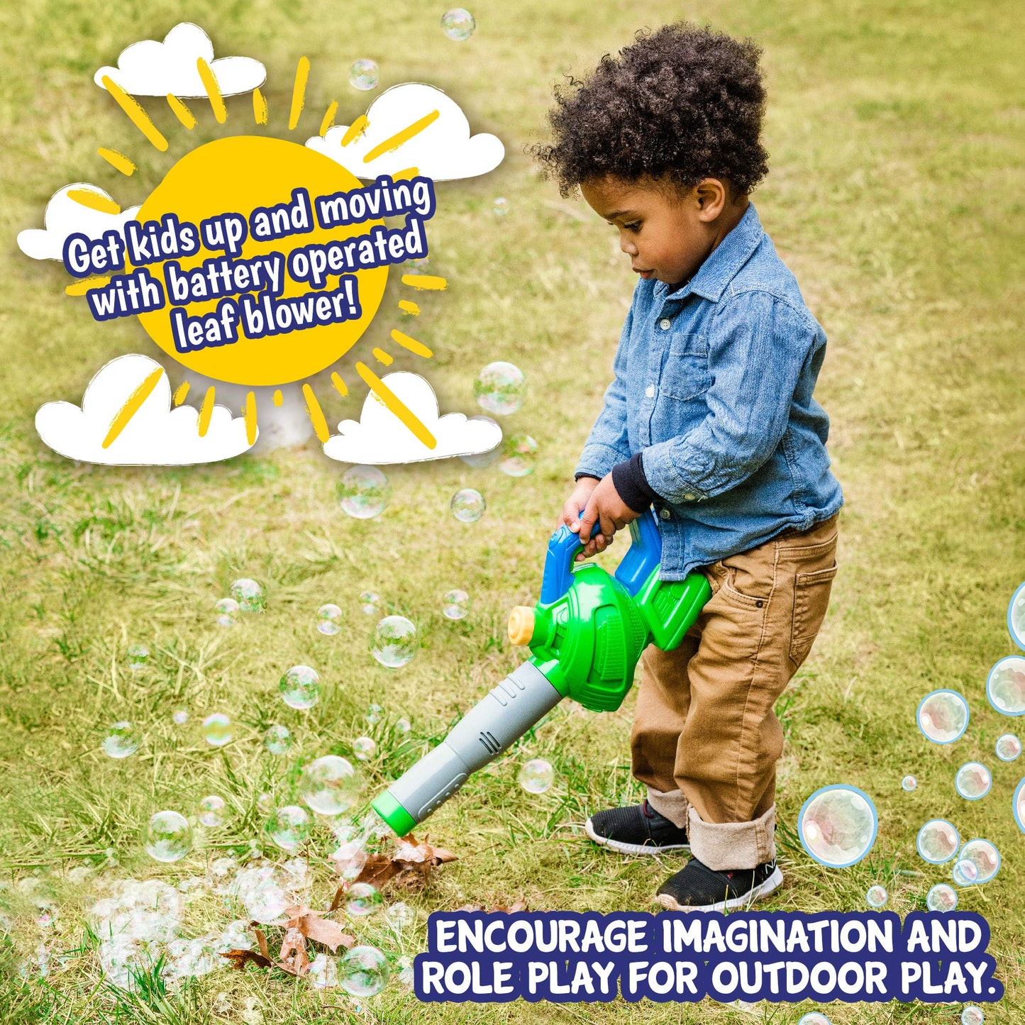 Maxx Bubbles Bubble Blower with 4 Non-Toxic Solutions