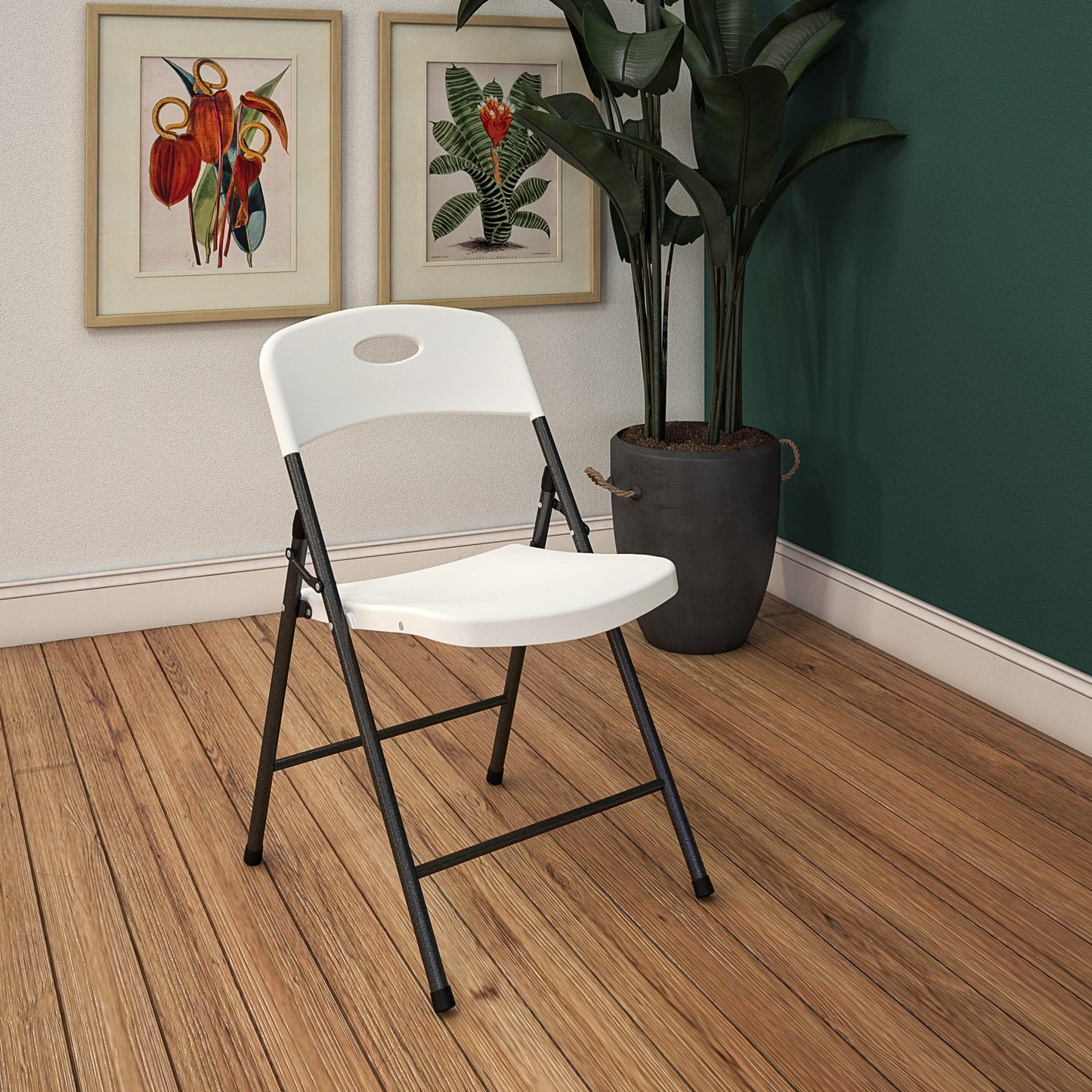 Cosco 4-Pack White Folding Chairs Set