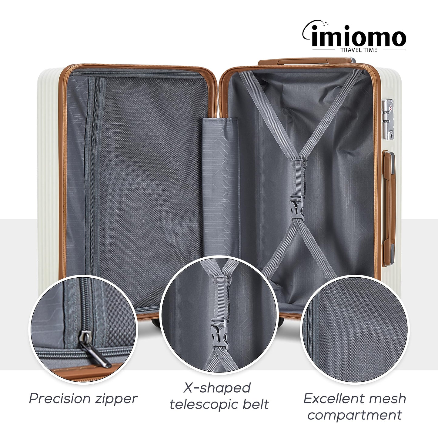 imiono Luxury Hardside Suitcase Set With Spinner Wheels