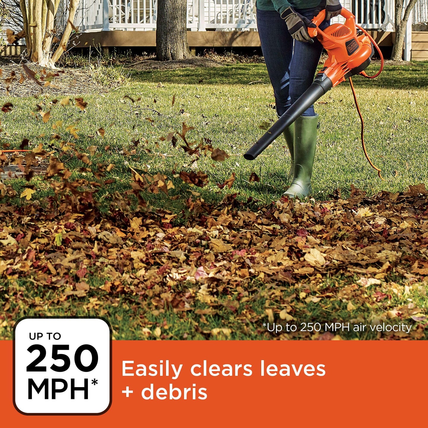 BLACK+DECKER 3-in-1 Leaf Blower Vacuum Mulcher
