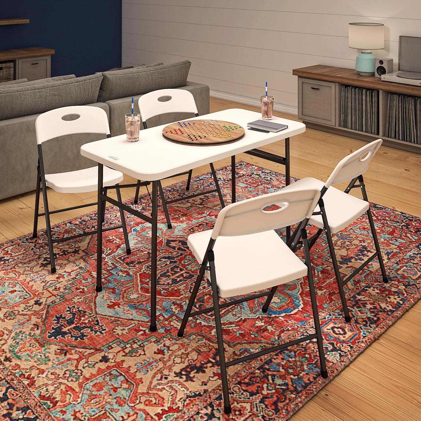 Cosco 4-Pack White Folding Chairs Set
