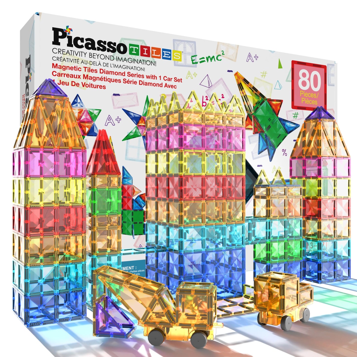 80-Piece PicassoTiles Magnetic Building Set for Kids