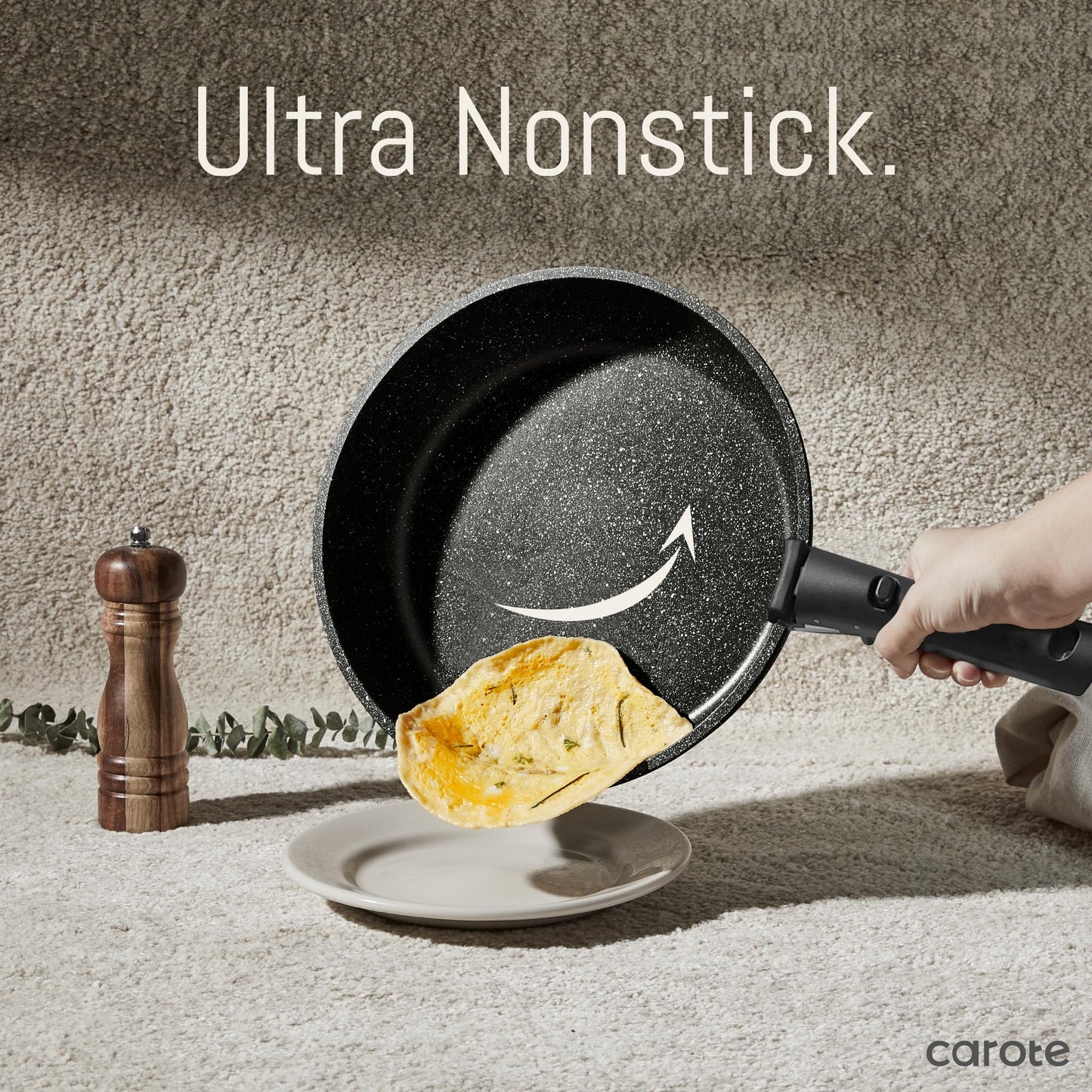 CAROTE Nonstick 15-Piece Cookware Set with Handles