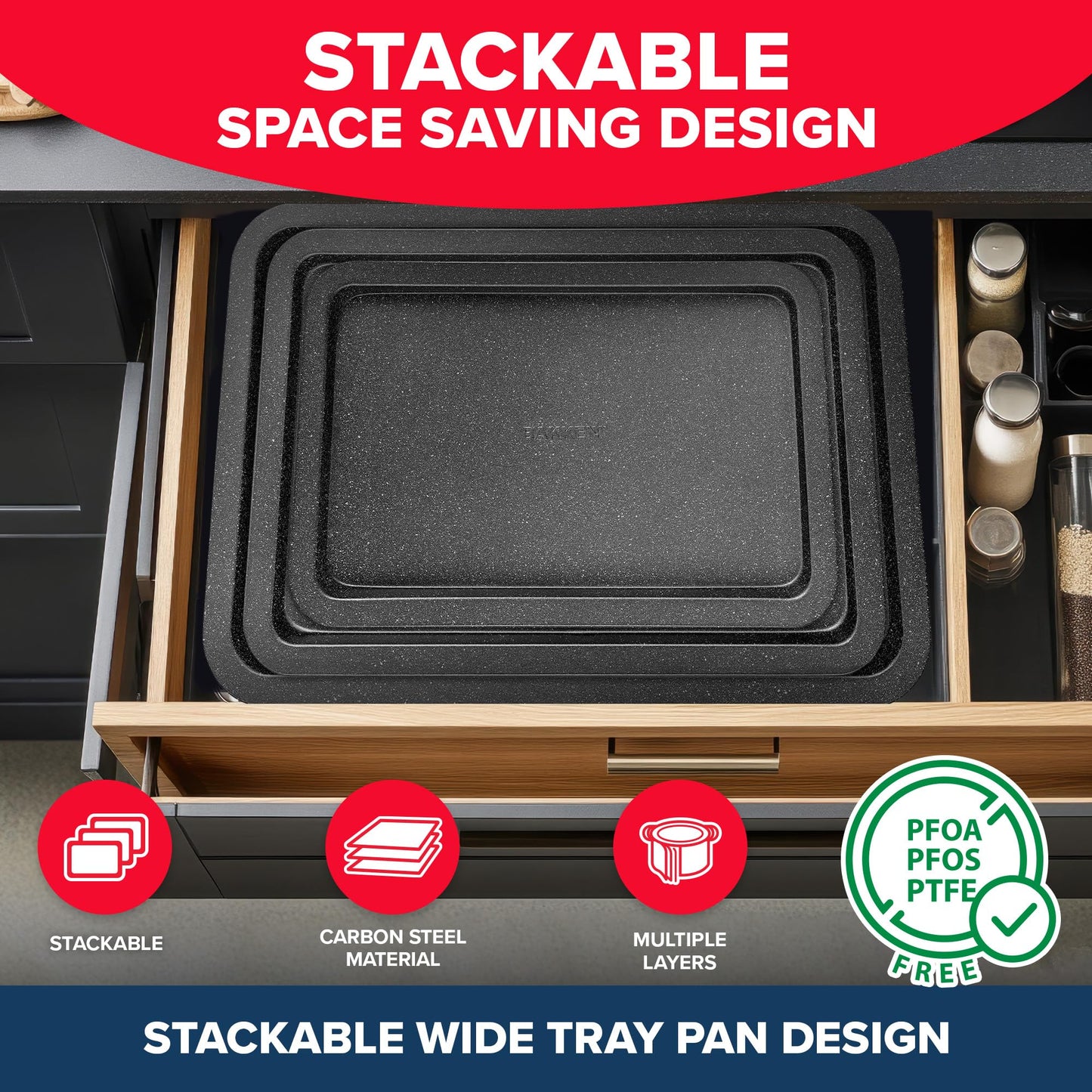Bakken 3-Piece Nonstick Baking Pan Set