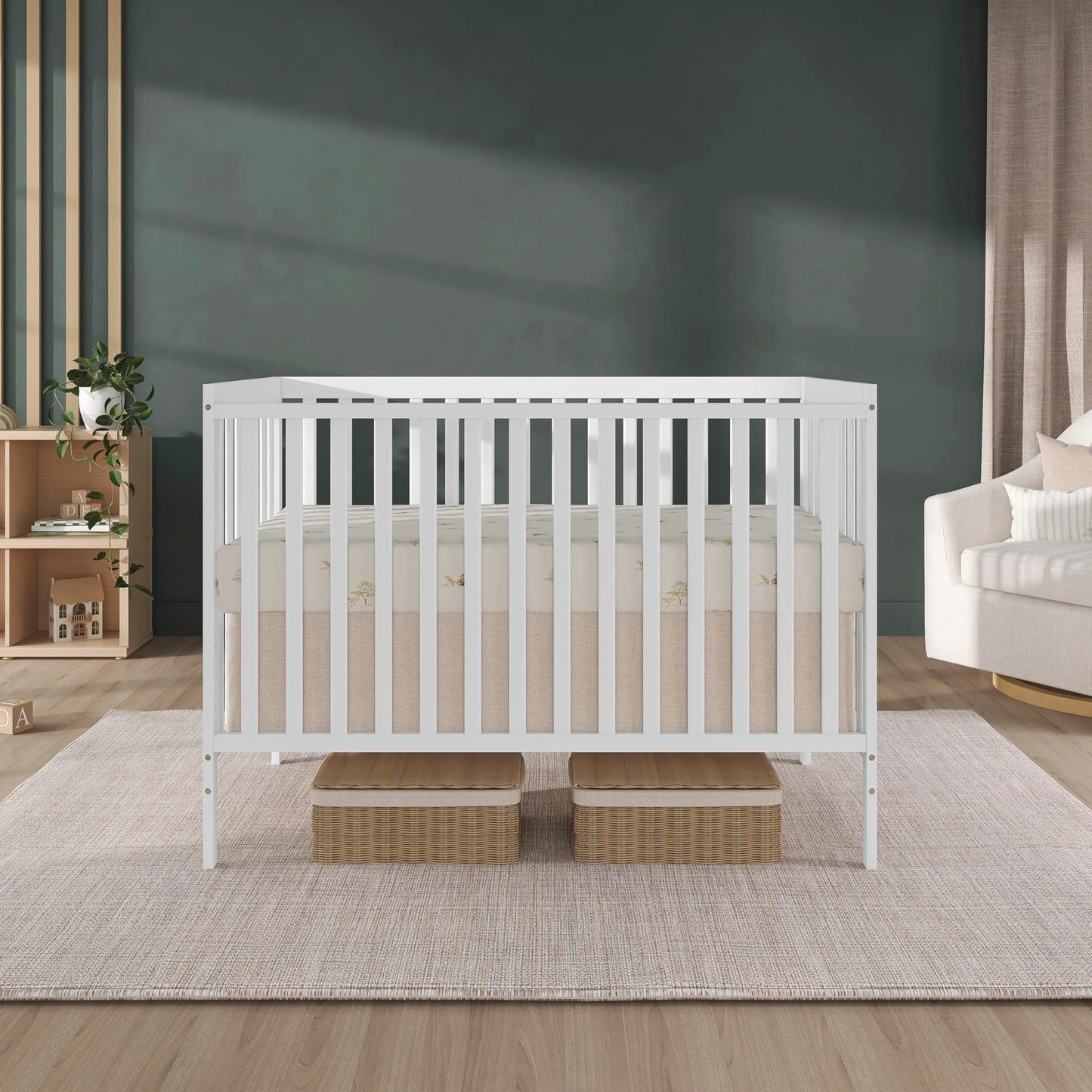 Dream On Me Synergy 5-In-1 Convertible Crib In White