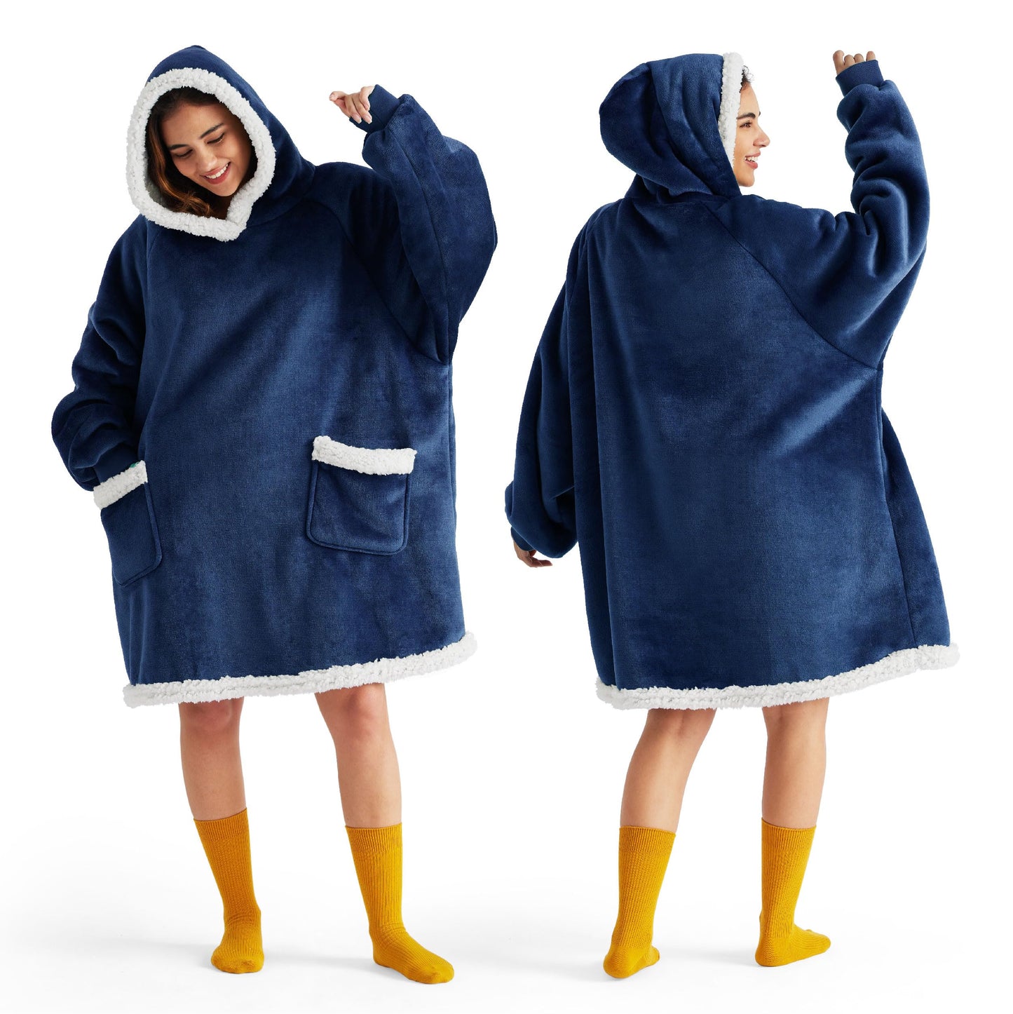 Bedsure Wearable Blanket Hoodie for Adults & Kids