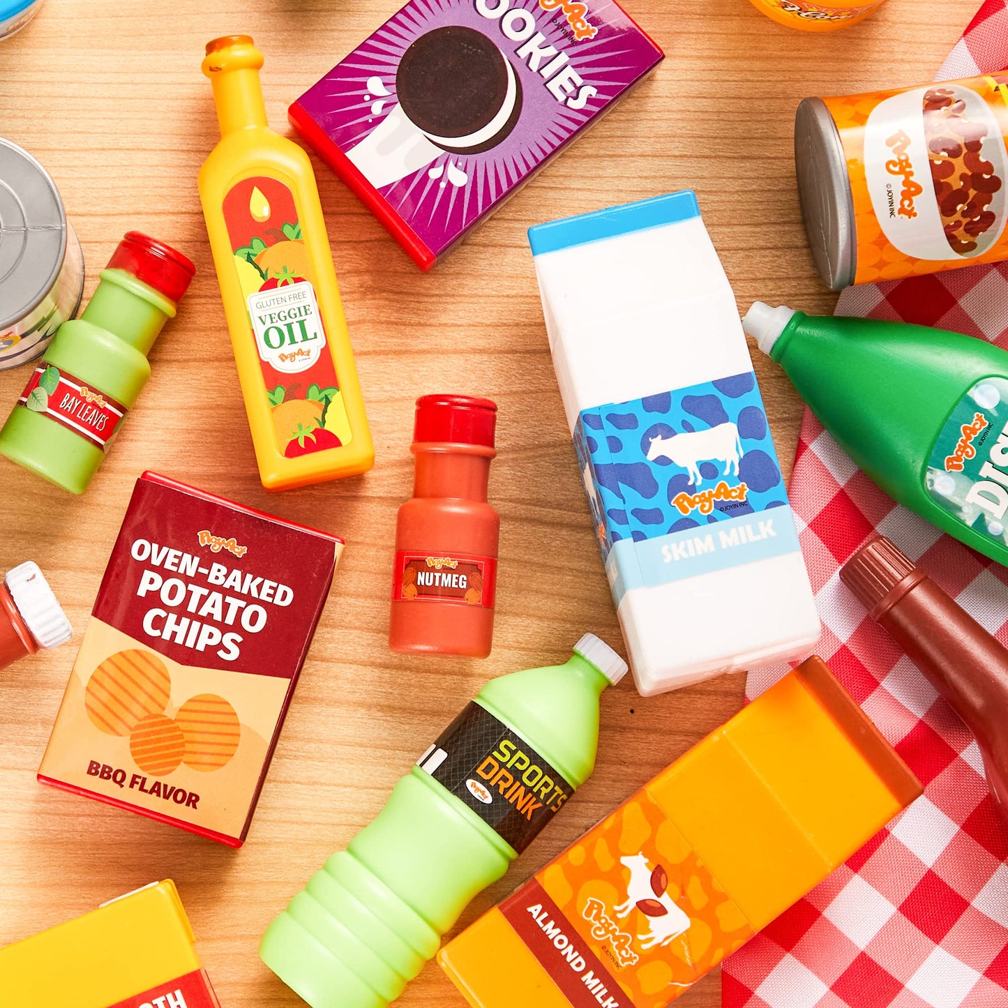 JOYIN 30Pcs Play Food Grocery Set for Kids
