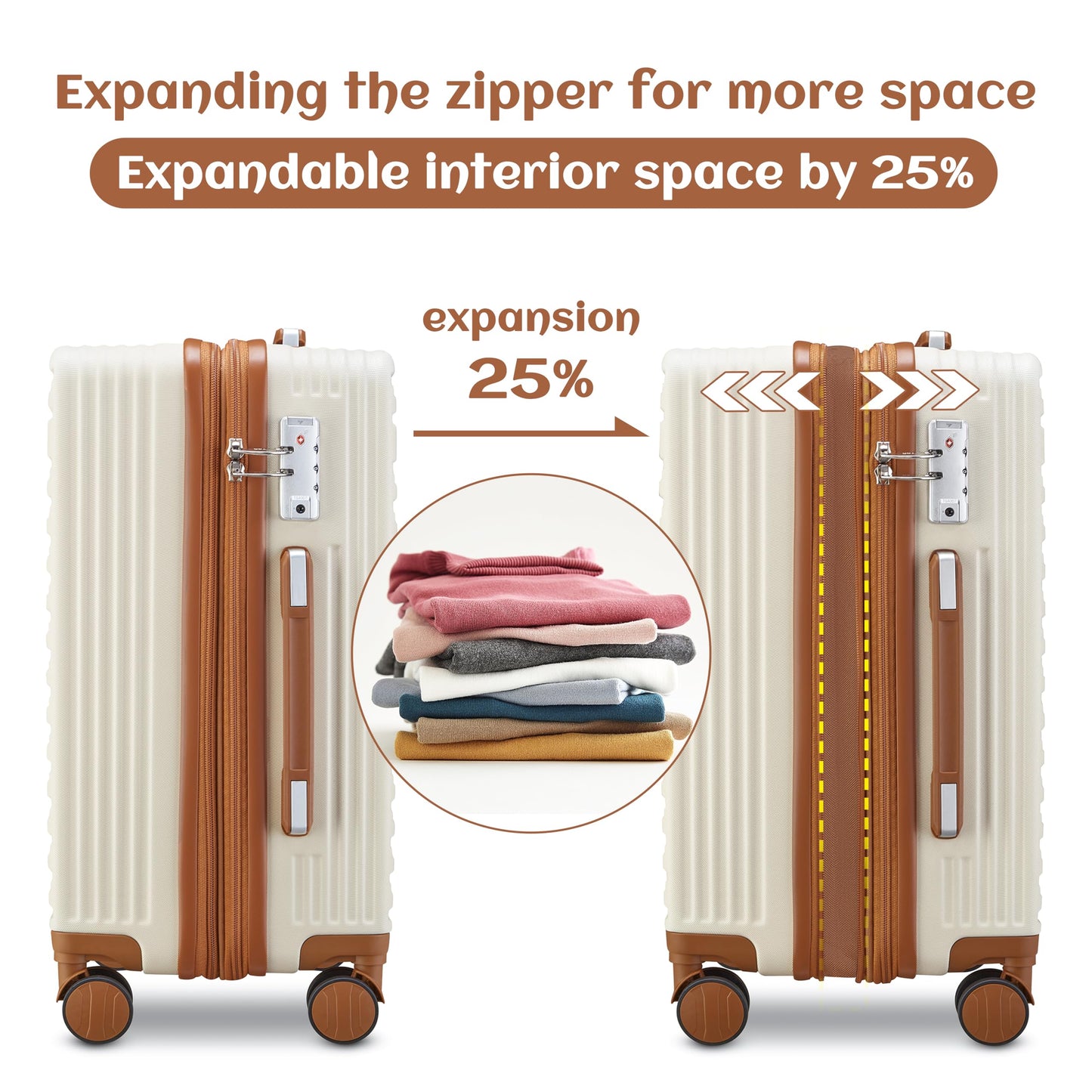 imiono Luxury Hardside Suitcase Set With Spinner Wheels