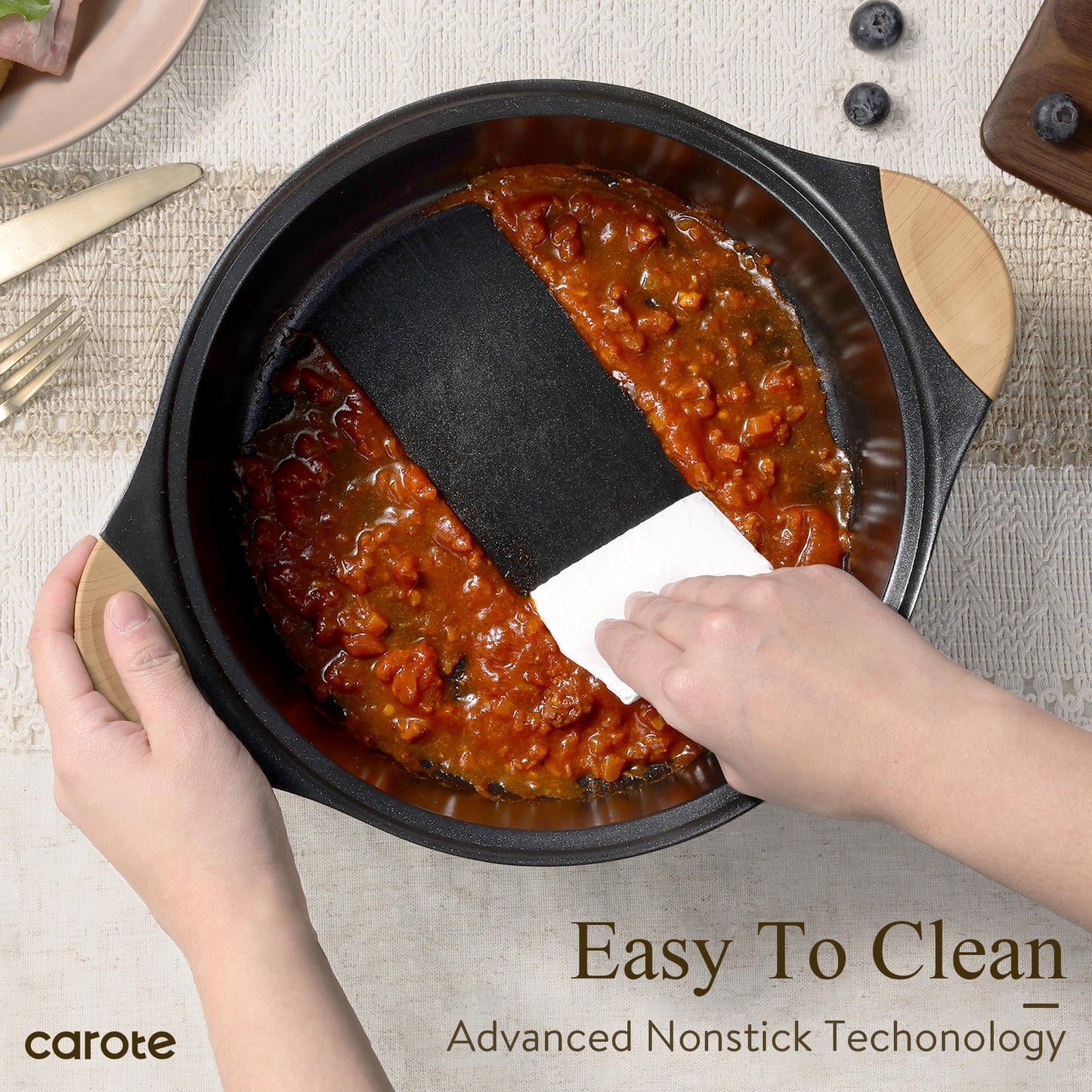 CAROTE 7-Piece Nonstick Induction Cookware Set