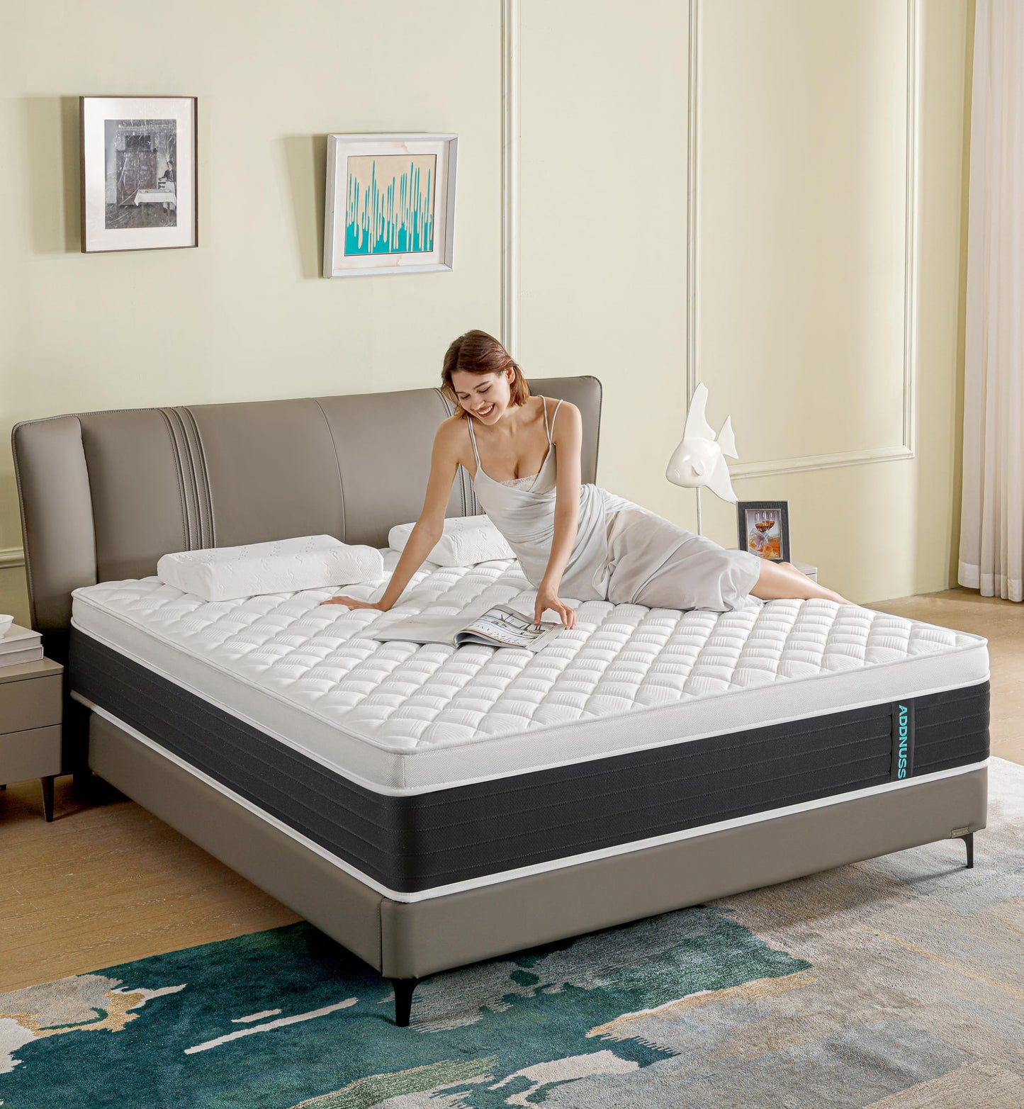 ADDNUSS 12" Memory Foam Hybrid Mattress Queen