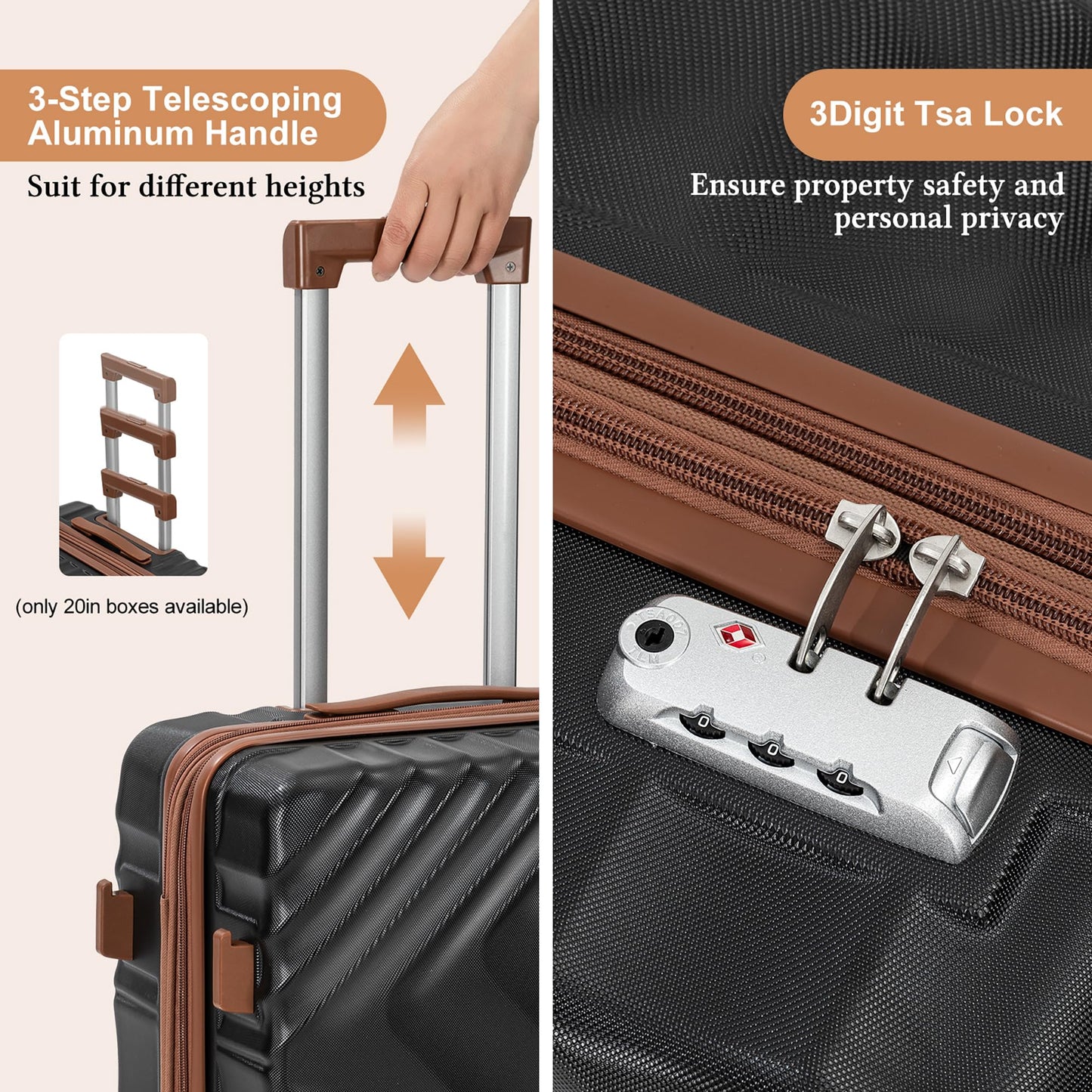 5-Piece Rosamo Expandable Luggage Set with Spinner Wheels