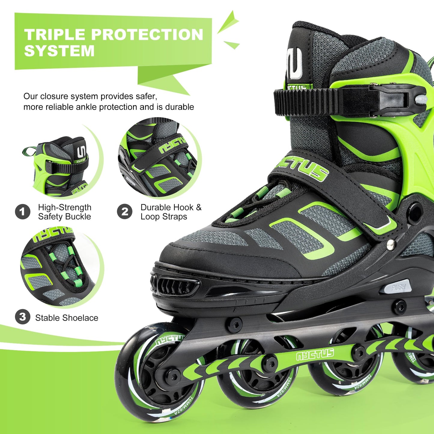 Inline Skates for Kids with Light Up Wheels