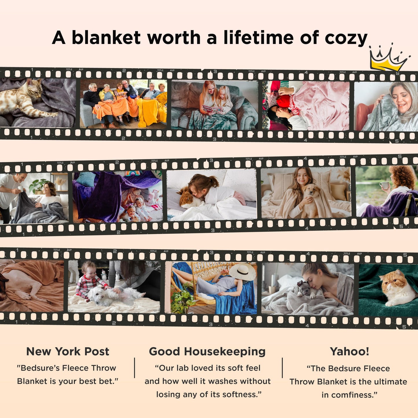 Bedsure Grey Fleece Blanket 50x70 Blanket - 300GSM Soft Lightweight Plush Cozy Blankets for Bed, Sofa, Couch, Travel, Camping
