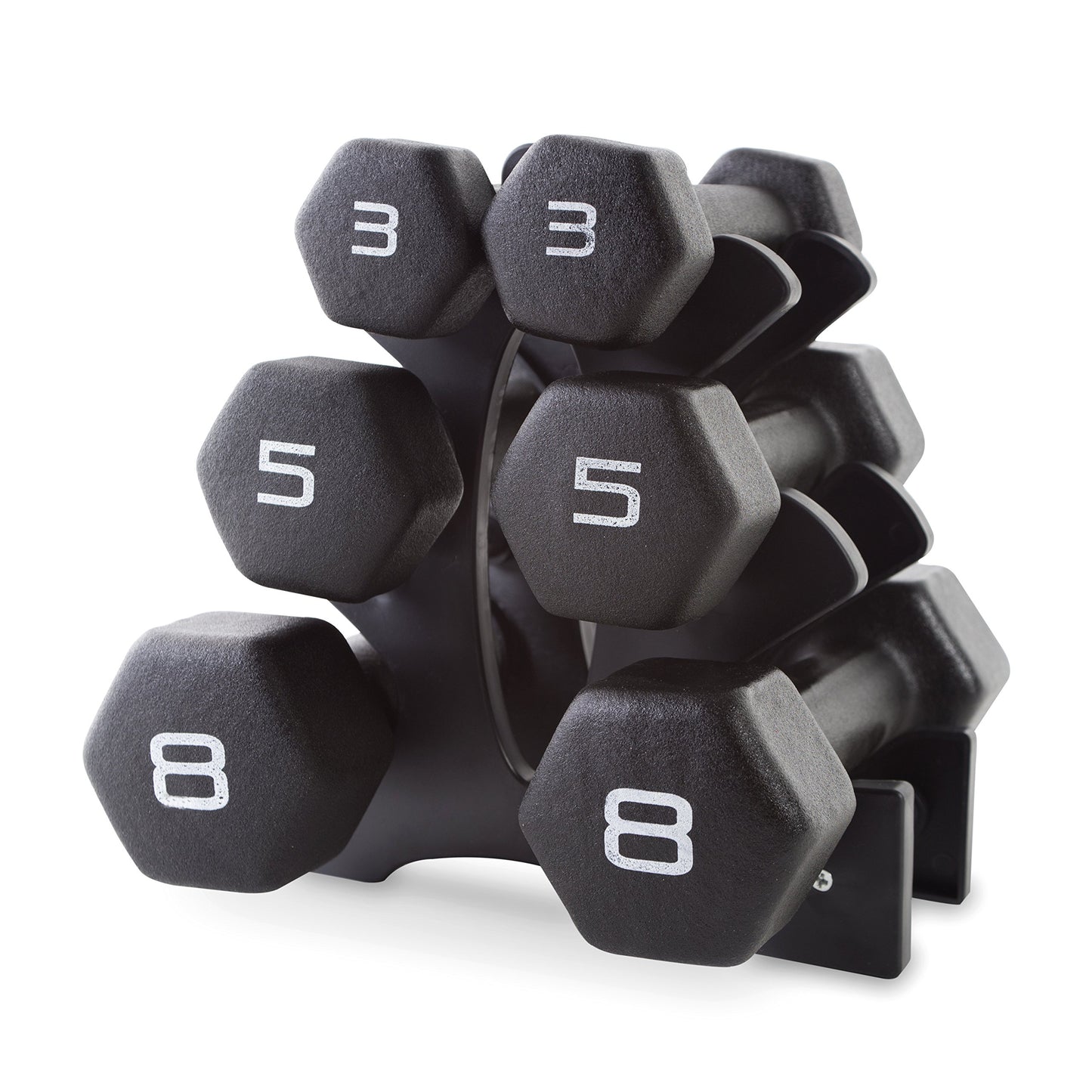 CAP Barbell 32 lb Neoprene Dumbbell Set with Rack