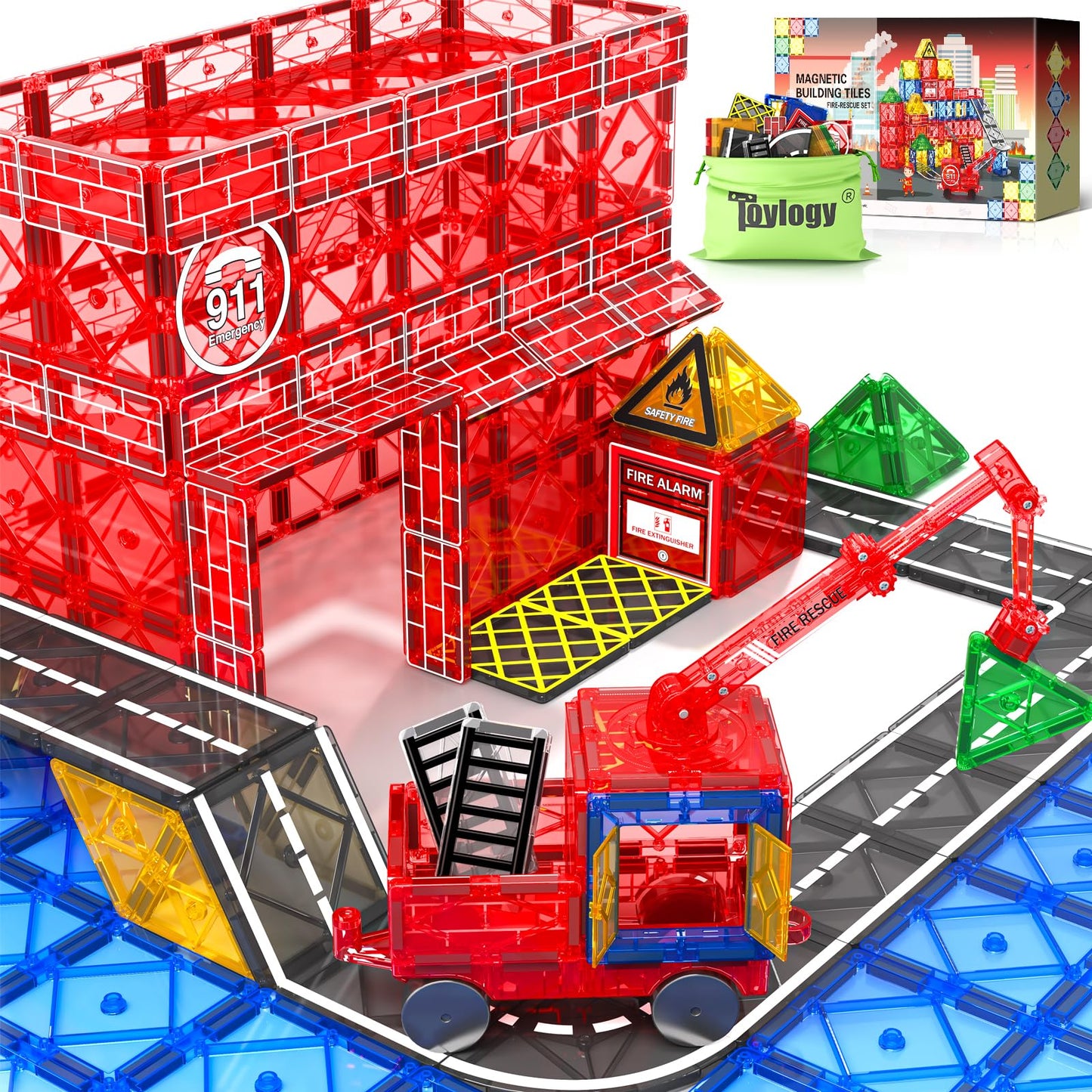 Magnetic Tiles Road Set Toy for Kids