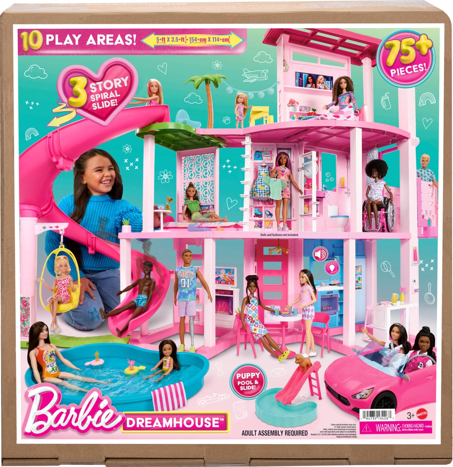 Barbie DreamHouse 3-Story Doll House Playset