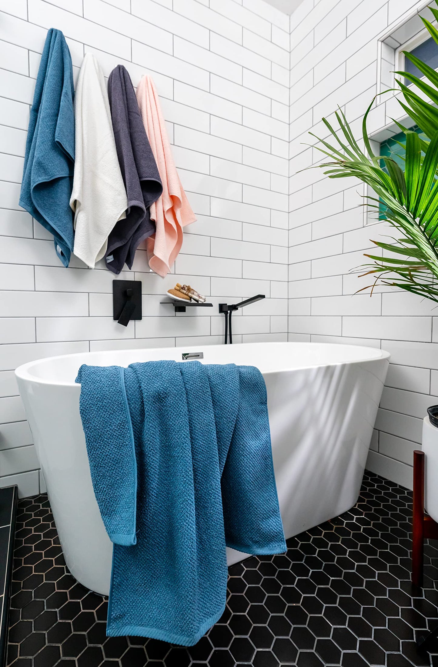 6-Piece Simpli-Magic Textured Bath Towel Set