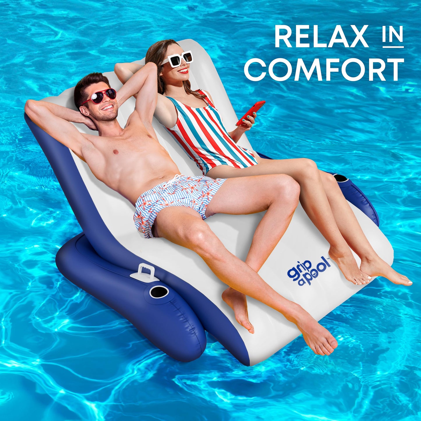 Inflatable Luxury Pool Recliner Float for Adults