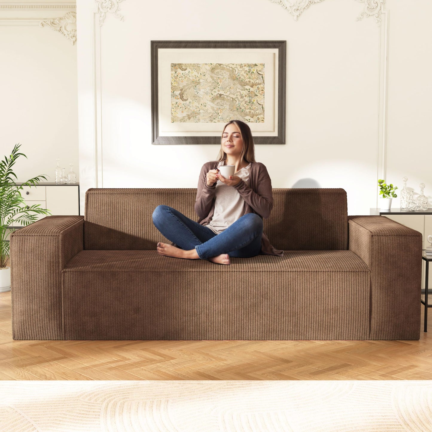 3-Seater Memory Foam Sofa for Living Room
