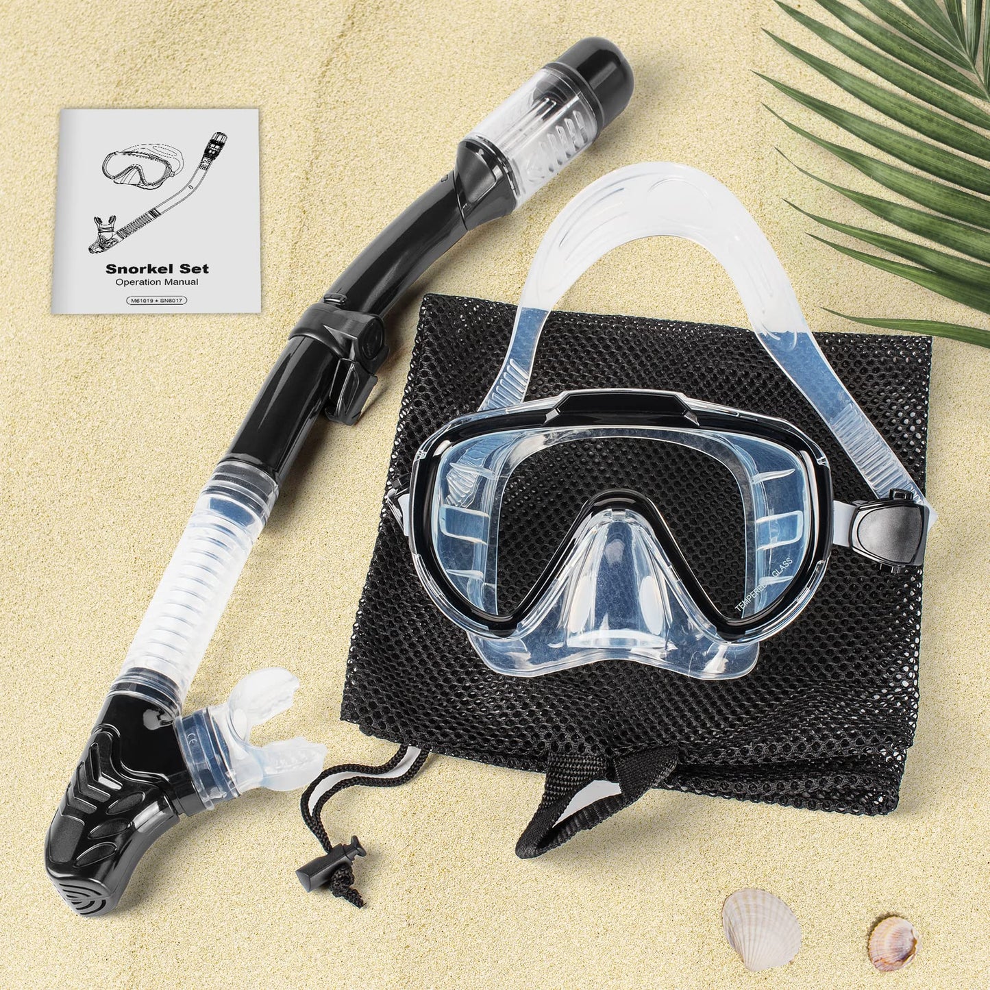 Snorkeling Gear Set for Adults with Dry Top