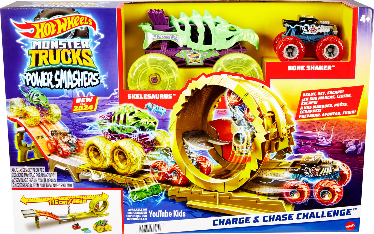 Hot Wheels Monster Trucks Track Set with 2 Trucks