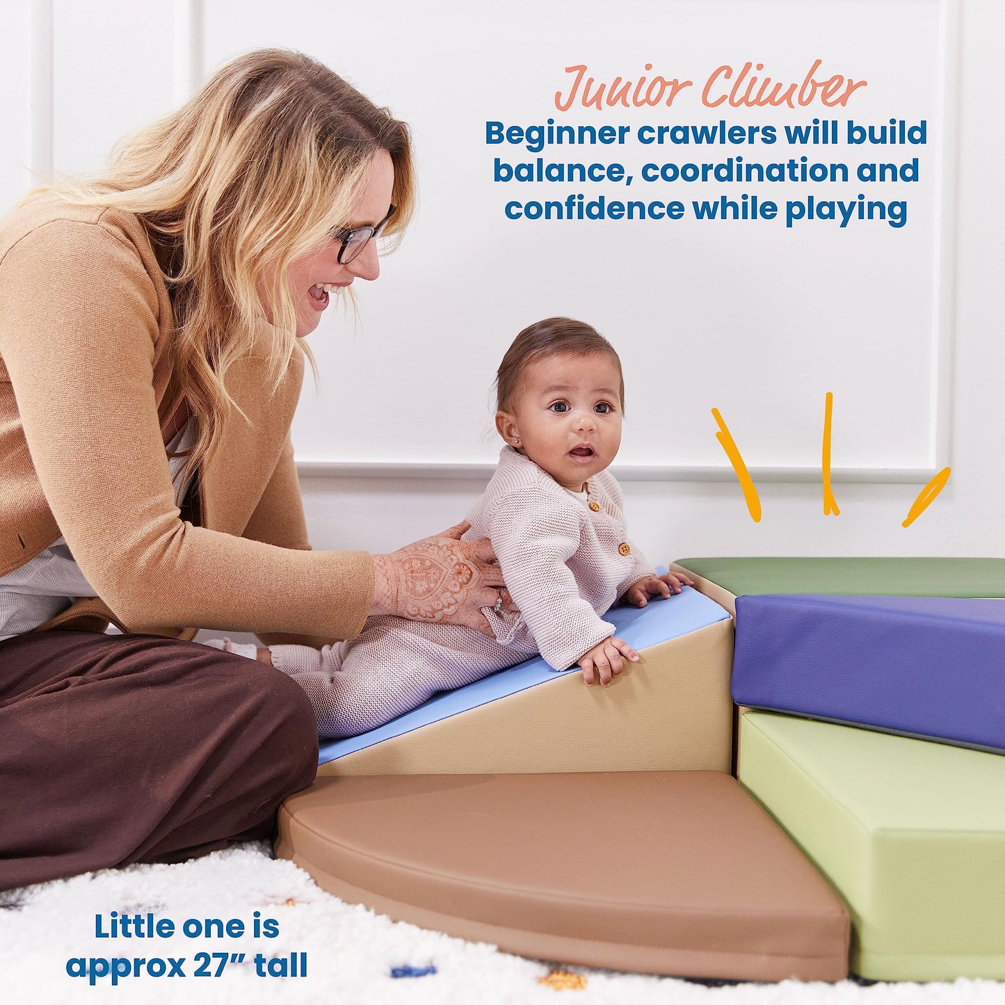 5-Piece ECR4Kids SoftZone Junior Climber Playset