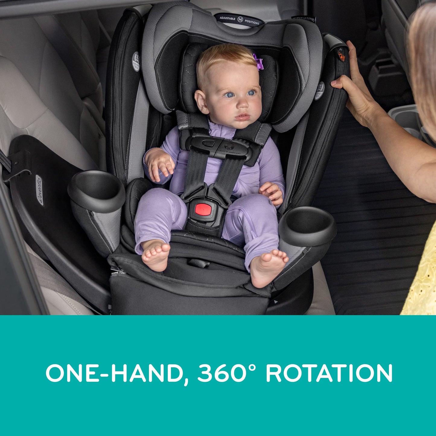 Evenflo Revolve360 Convertible Car Seat, Rowe Pink