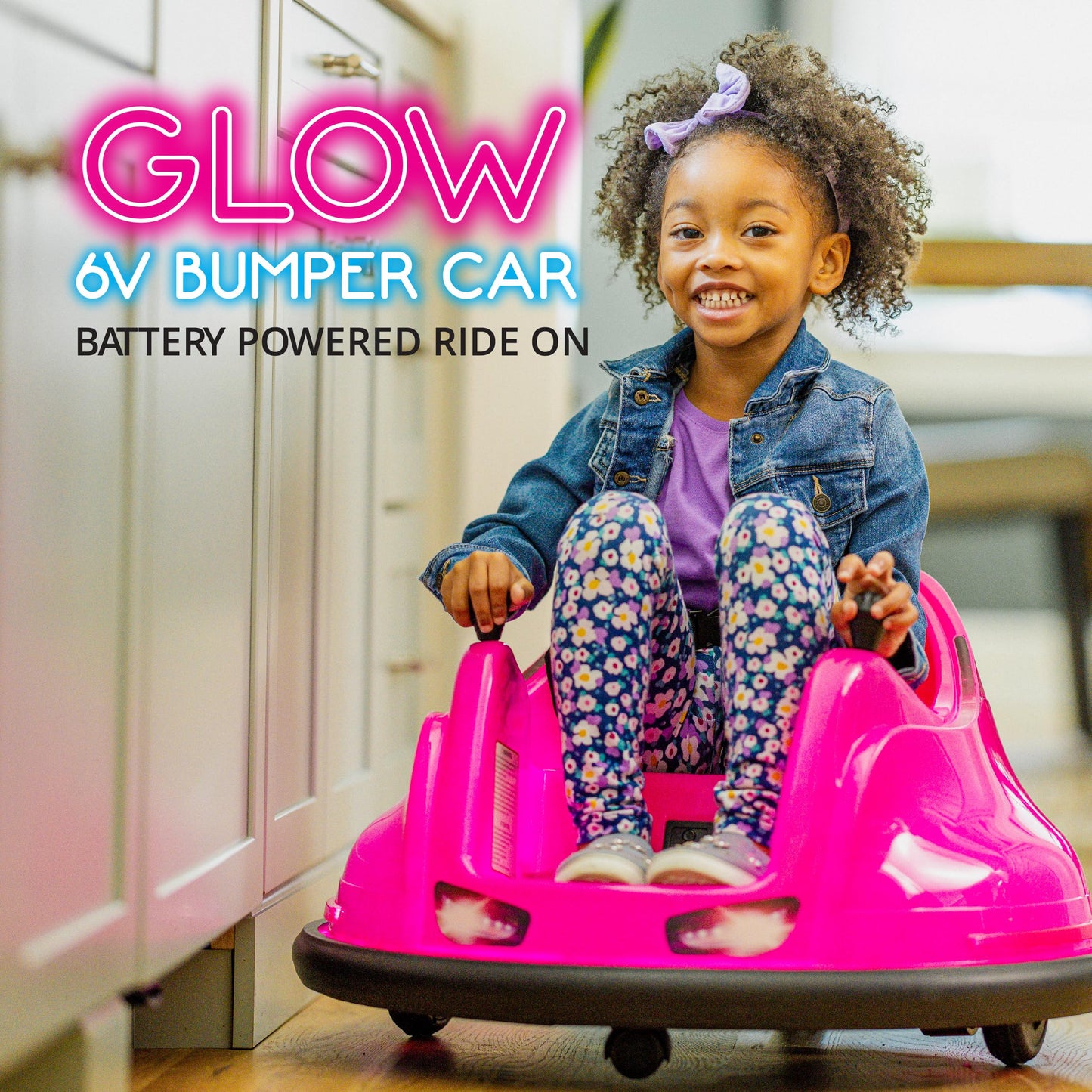 Flybar 6V Glow Bumper Car for Kids
