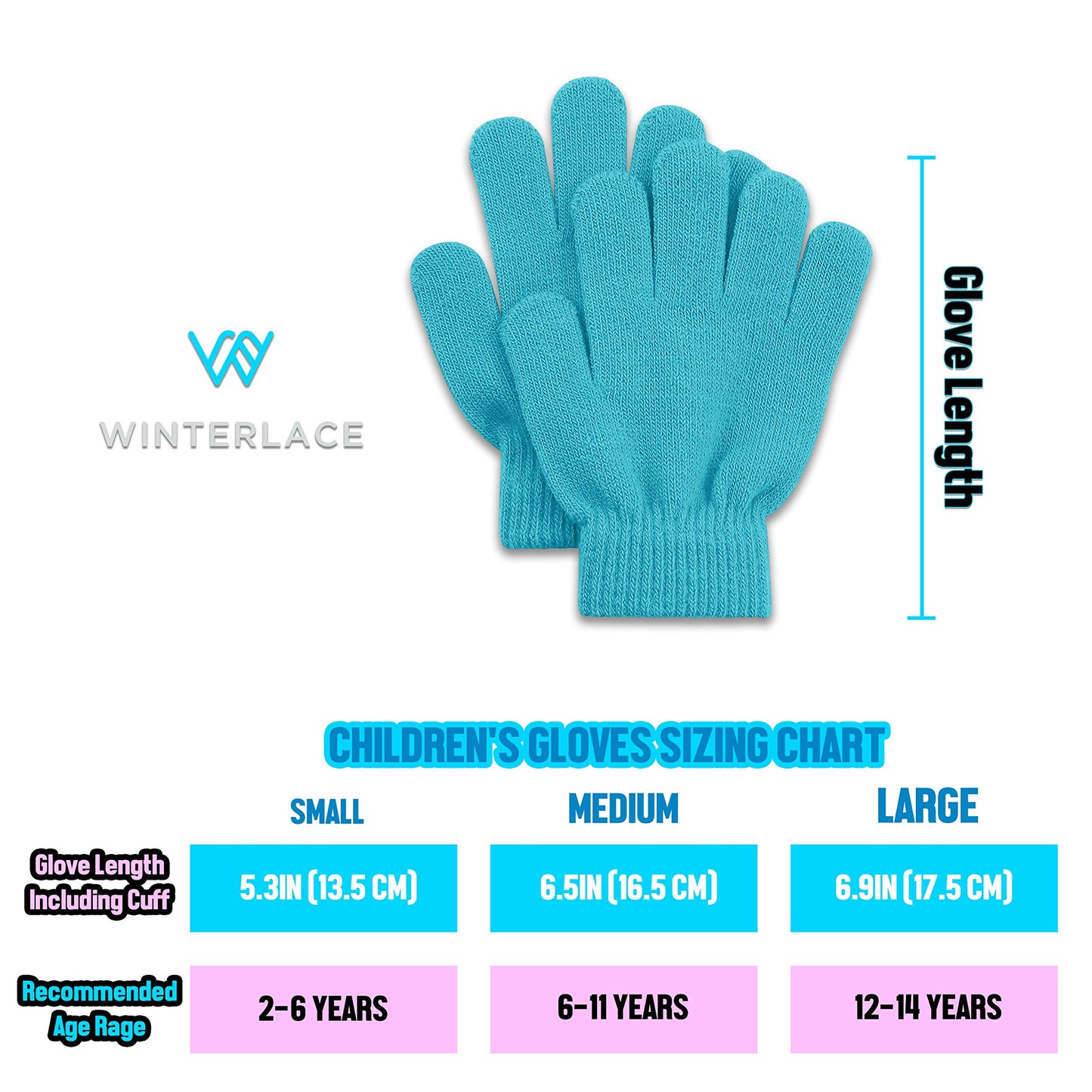 Kids Thermal Magic Gloves for Ages 2-6