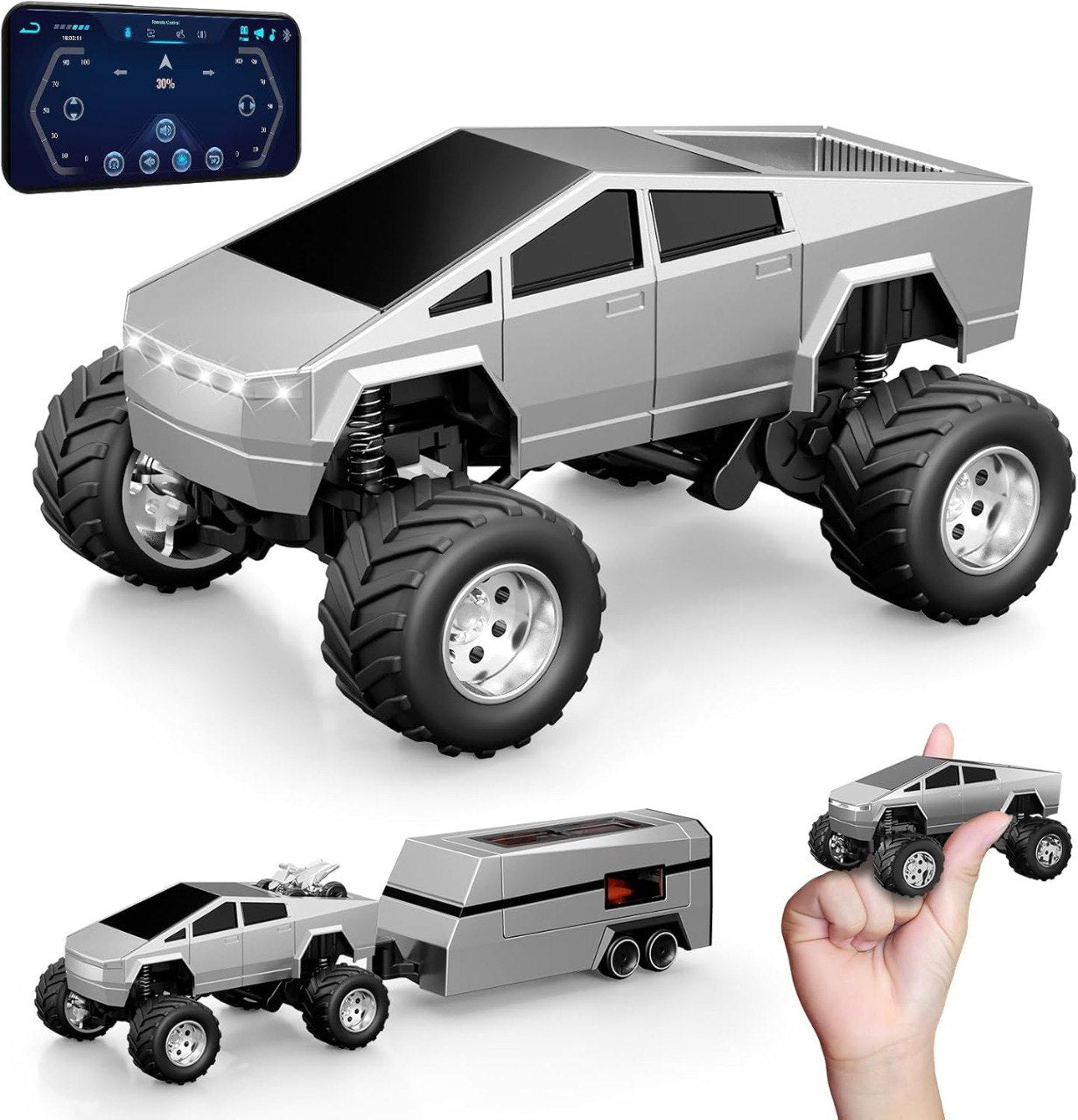 APP Controlled 1:64 Scale Mini RC Monster Truck