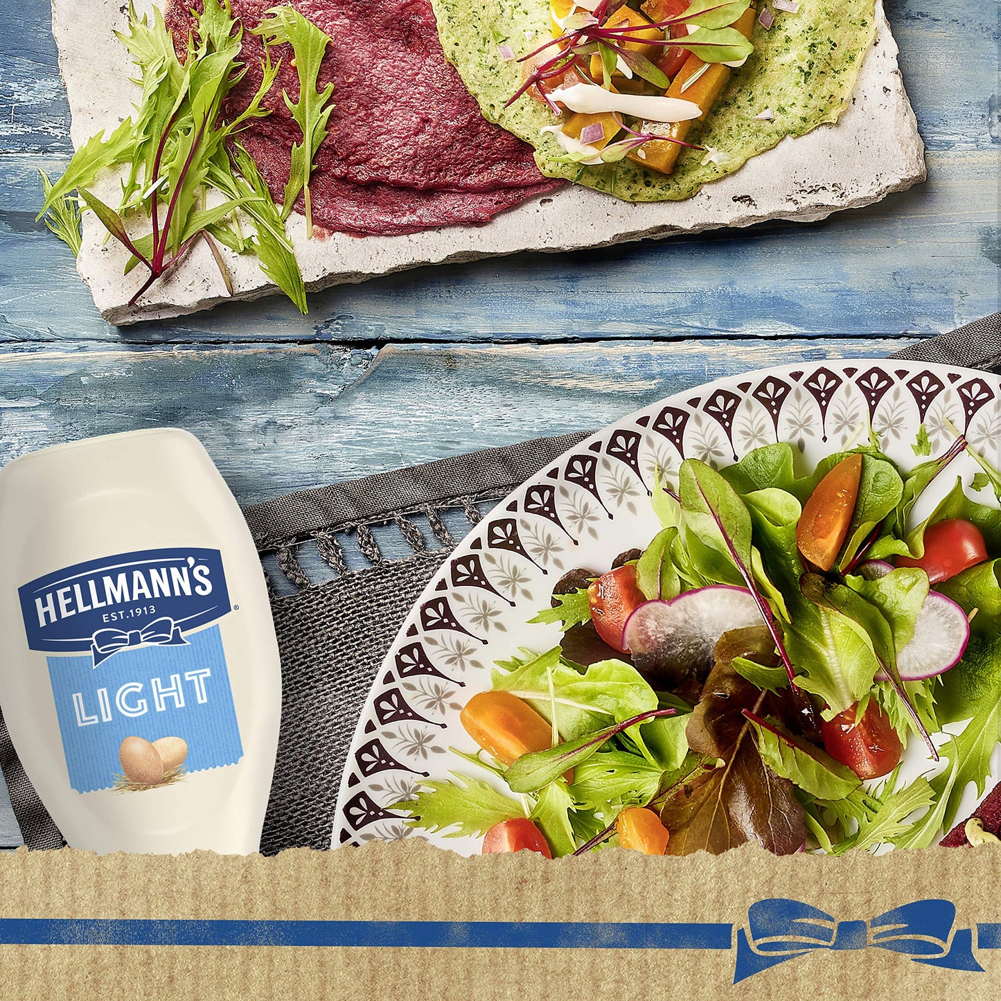 Hellmann's Light Mayonnaise Squeeze Bottle 20 oz Pack