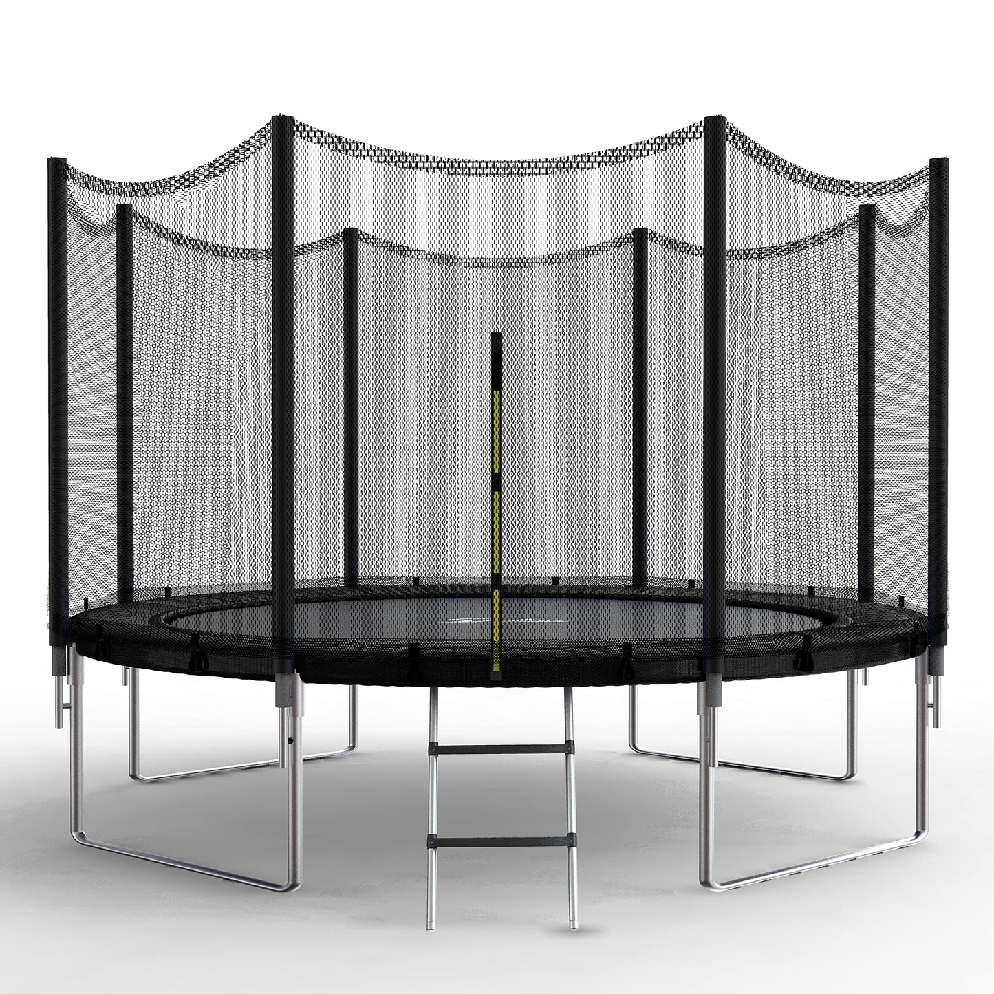 14FT Trampoline with Safety Enclosure and Wind Stakes