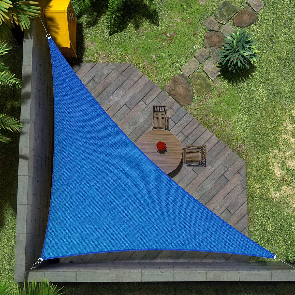 12-Foot Triangle HDPE Sun Shade Sail