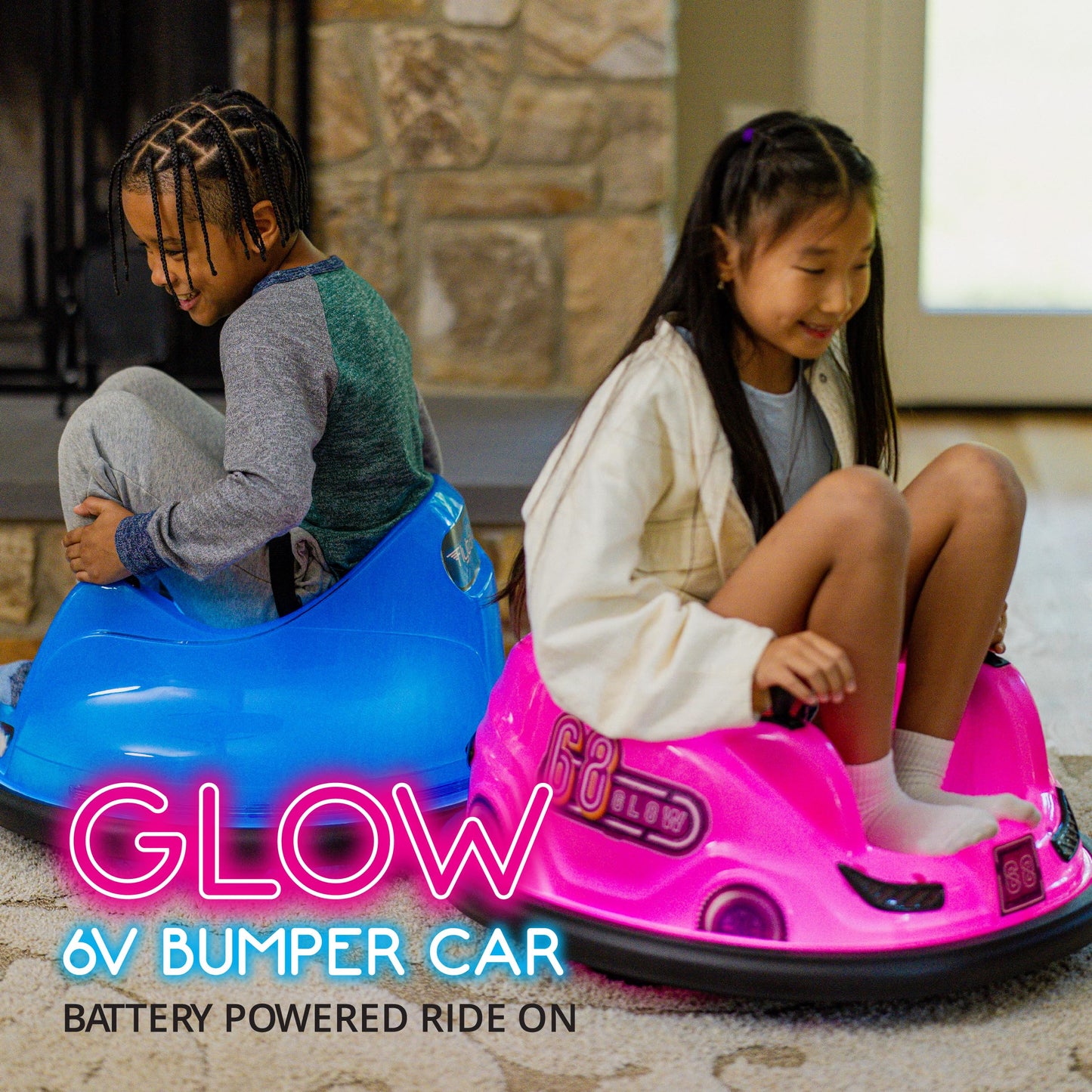 Flybar 6V Glow Bumper Car for Kids