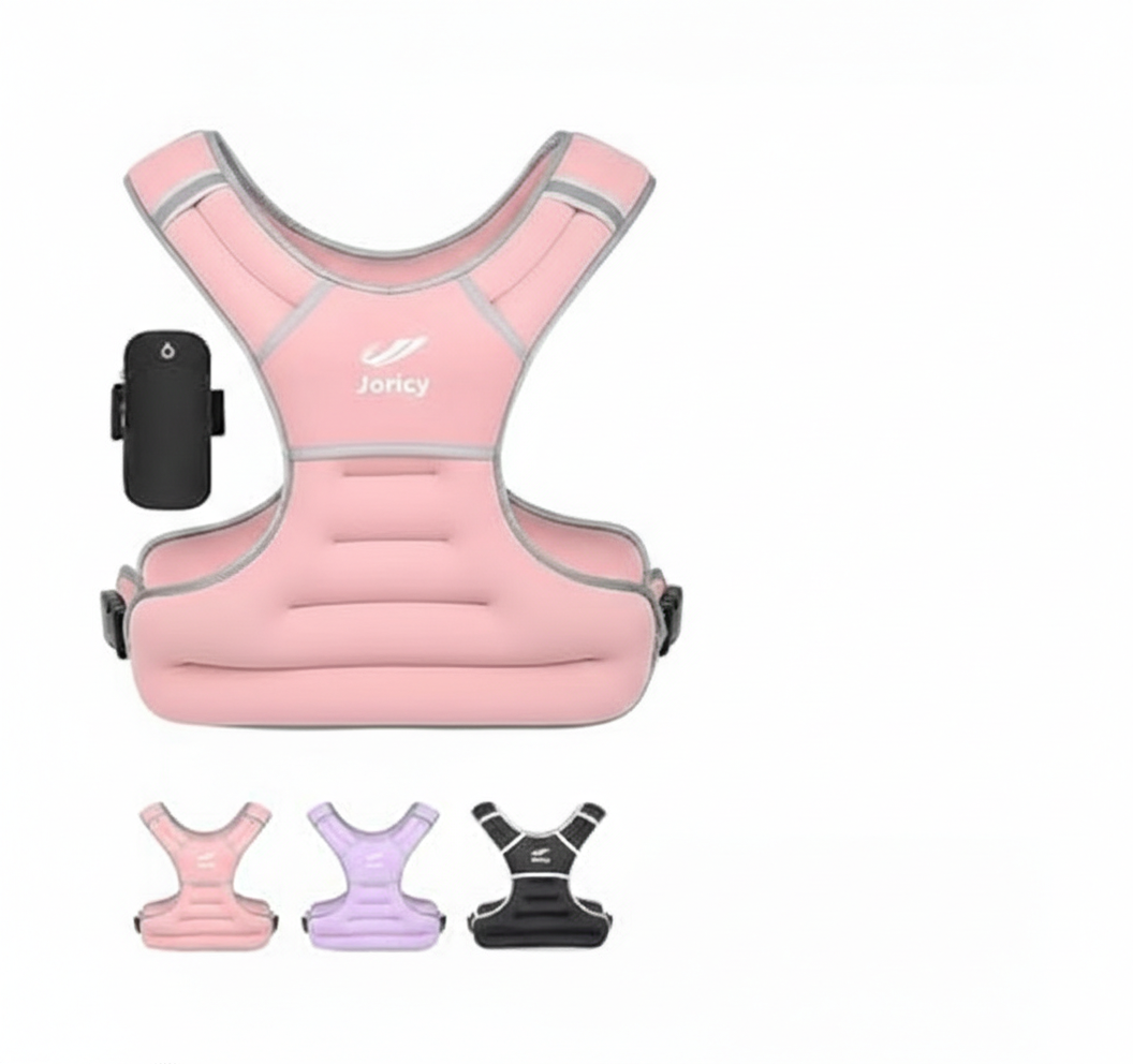 10lb Weighted Workout Vest with Reflective Stripes