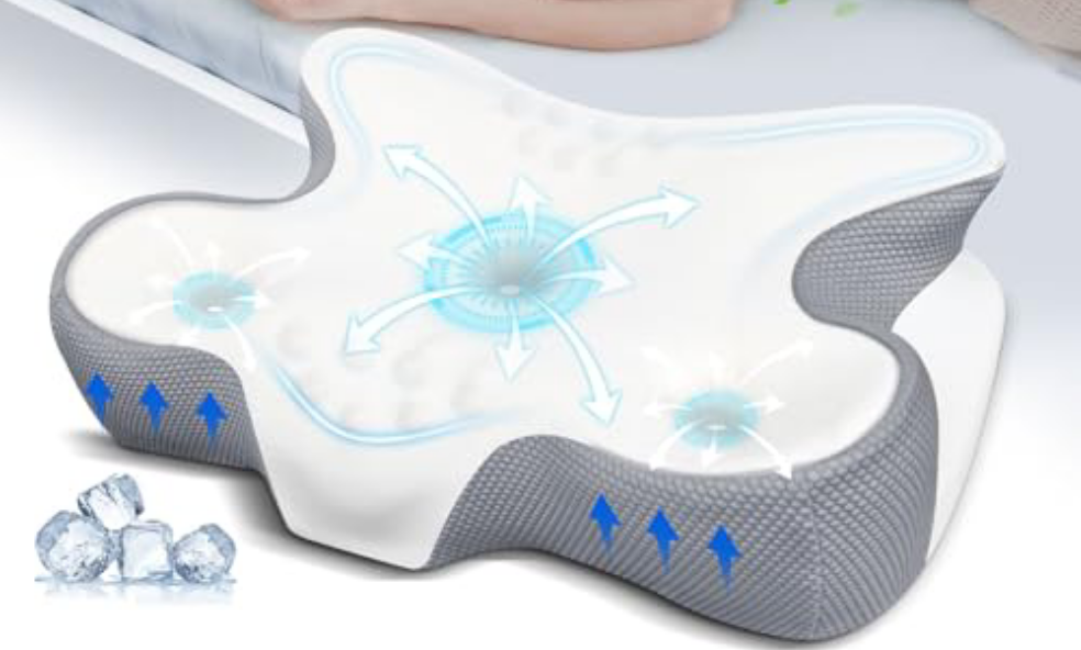 Cervical Memory Foam Neck Pillow for Pain Relief